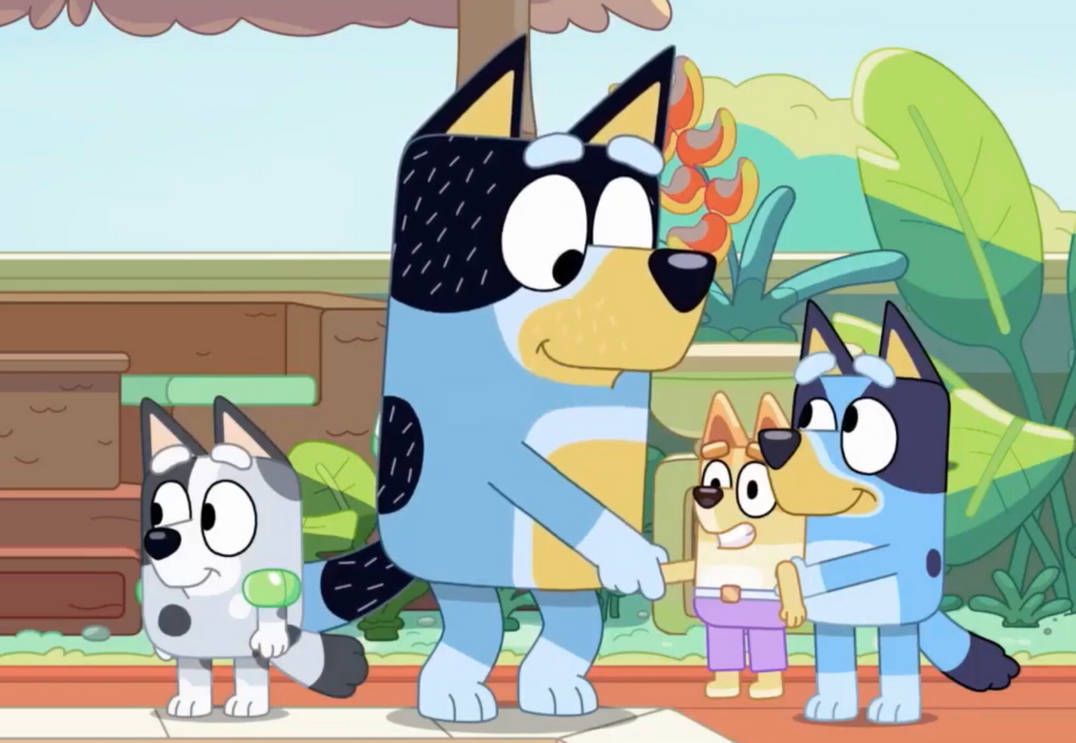 1076x743 Download Bandit, Bluey, Muffin And Bartleby Wallpaper