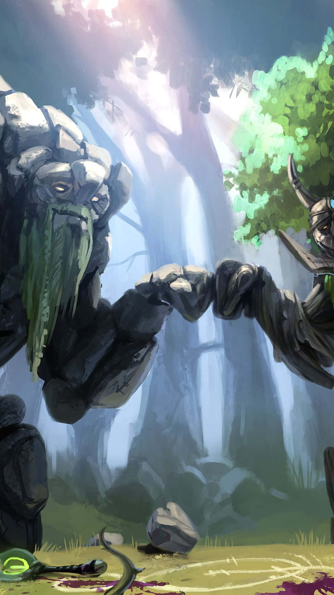 1080x1920 Download Android Dota 2 Background Tiny Fist Bumps Treant