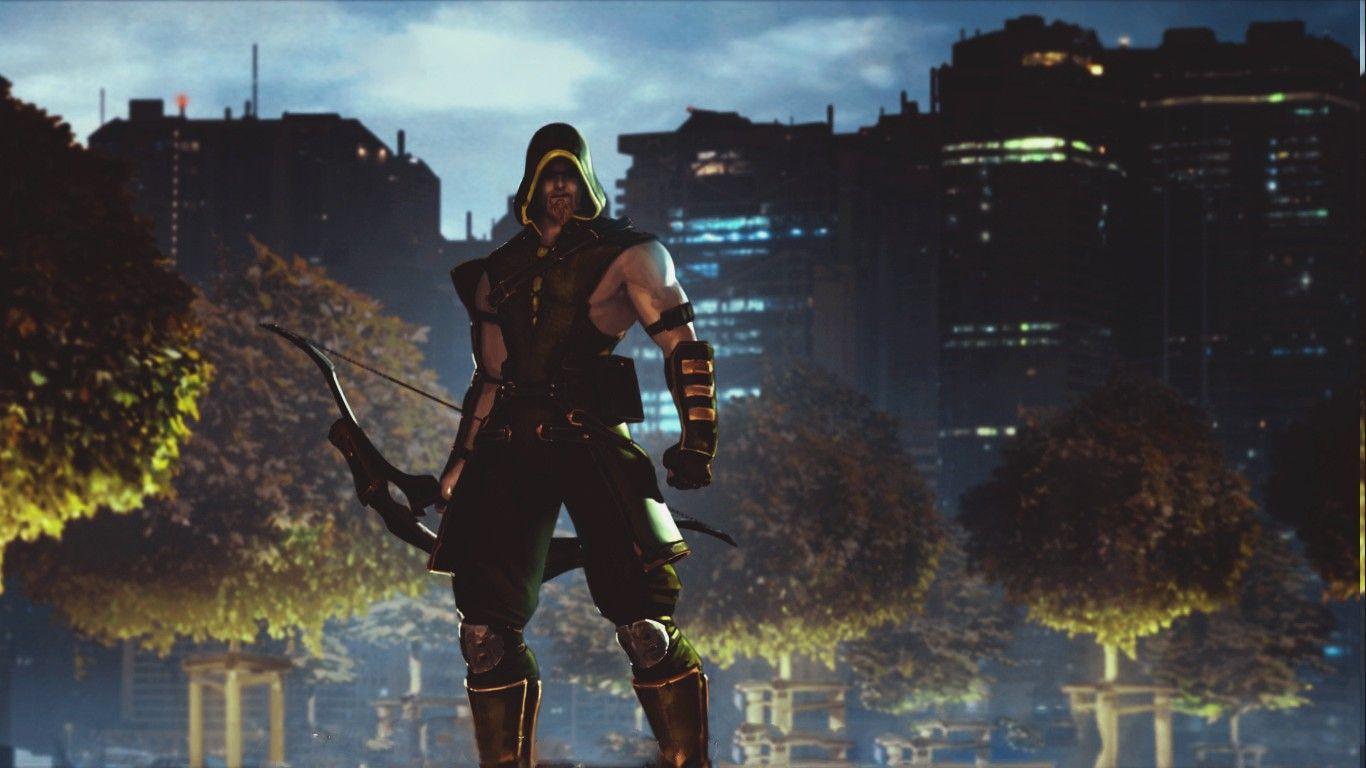 1366x768 video Games, Men, Digital Art, Movies, Arrow, Green Arrow