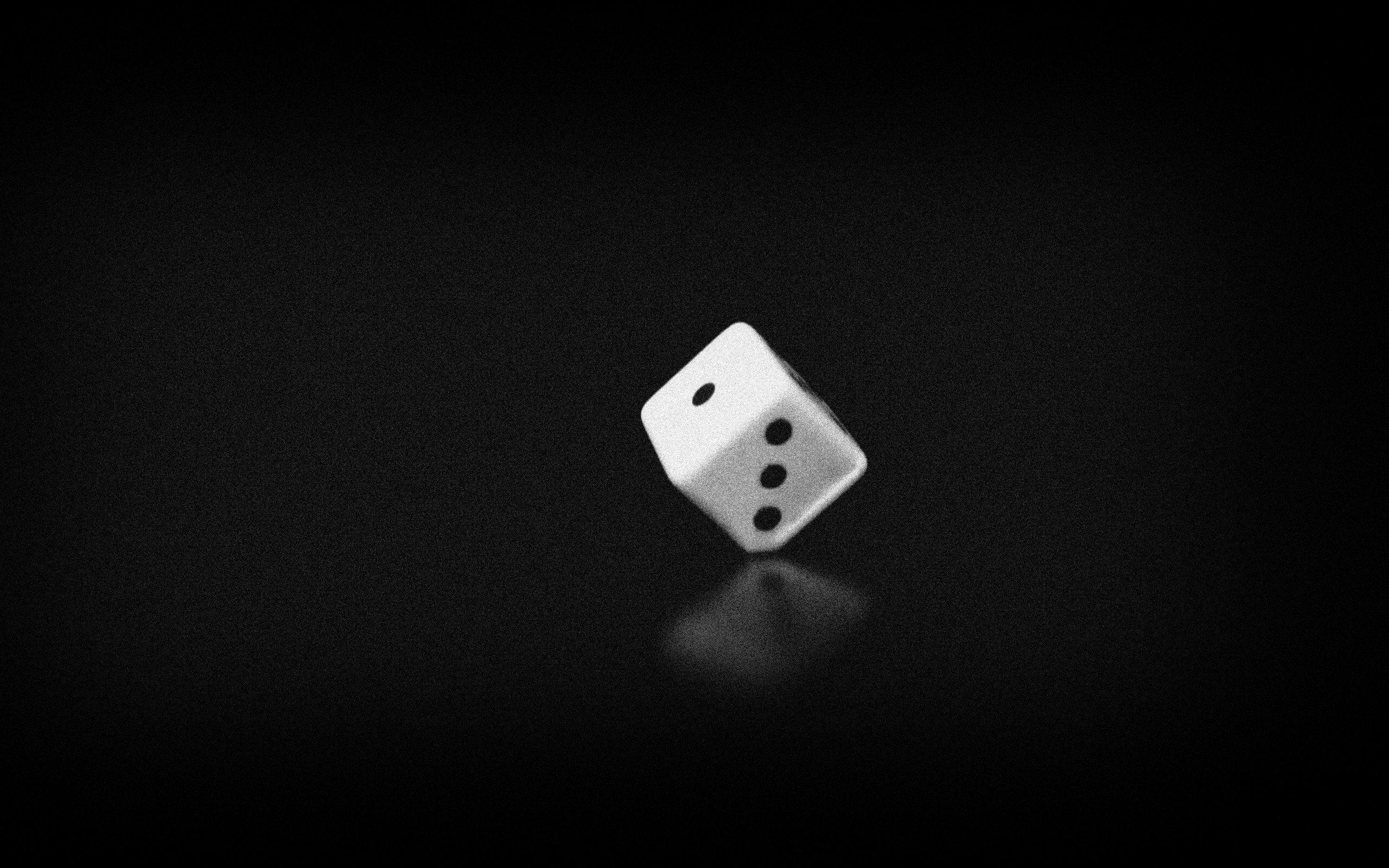 2560x1600 minimalistic, Dice, Black, Background, Noise Wallpaper HD