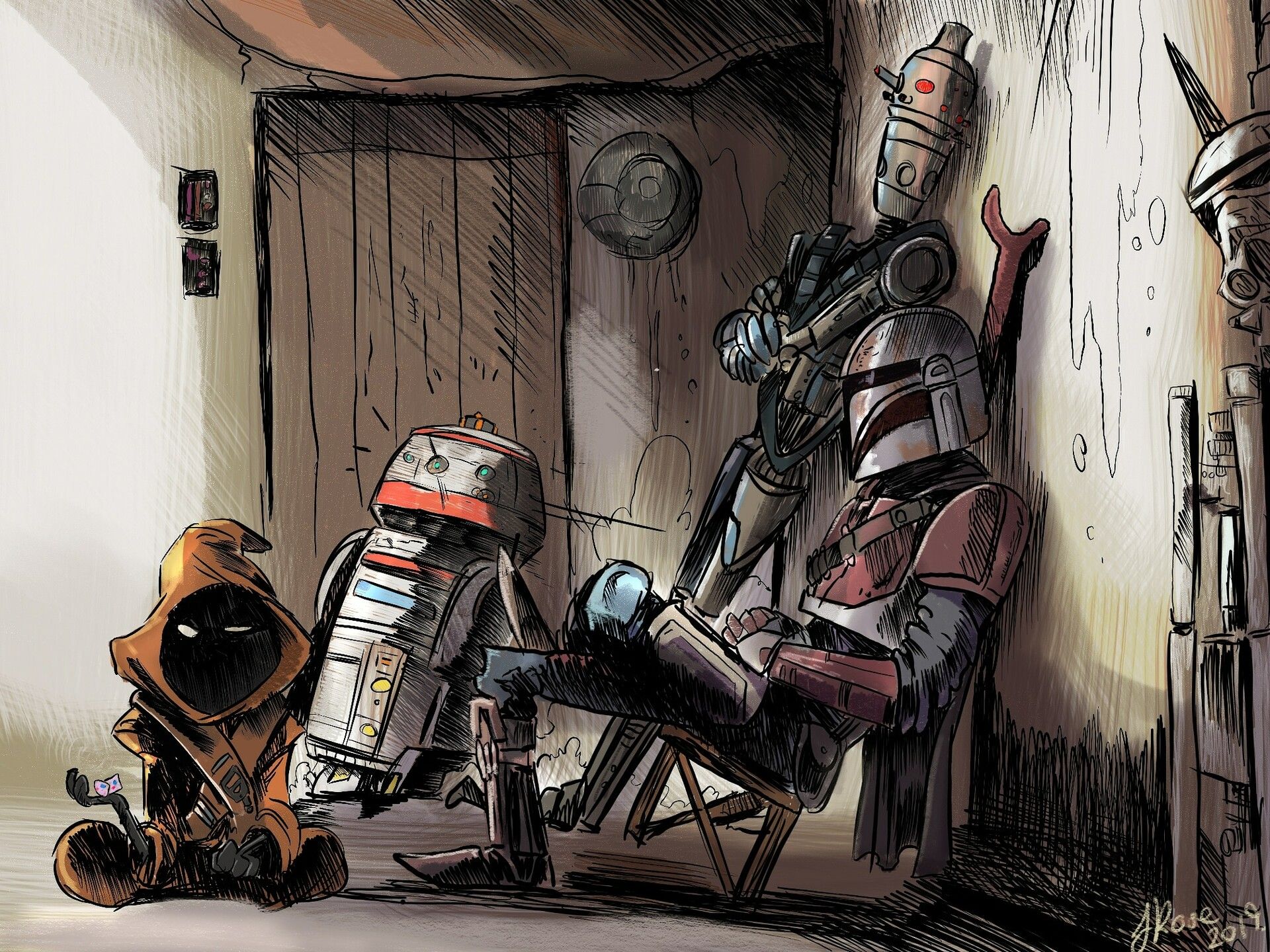 1920x1440 Download IG 11 (Star Wars) Star Wars The Mandalorian (Character) TV Show The Mandalorian (TV Show) HD Wallpaper By Gabe Rosex1440