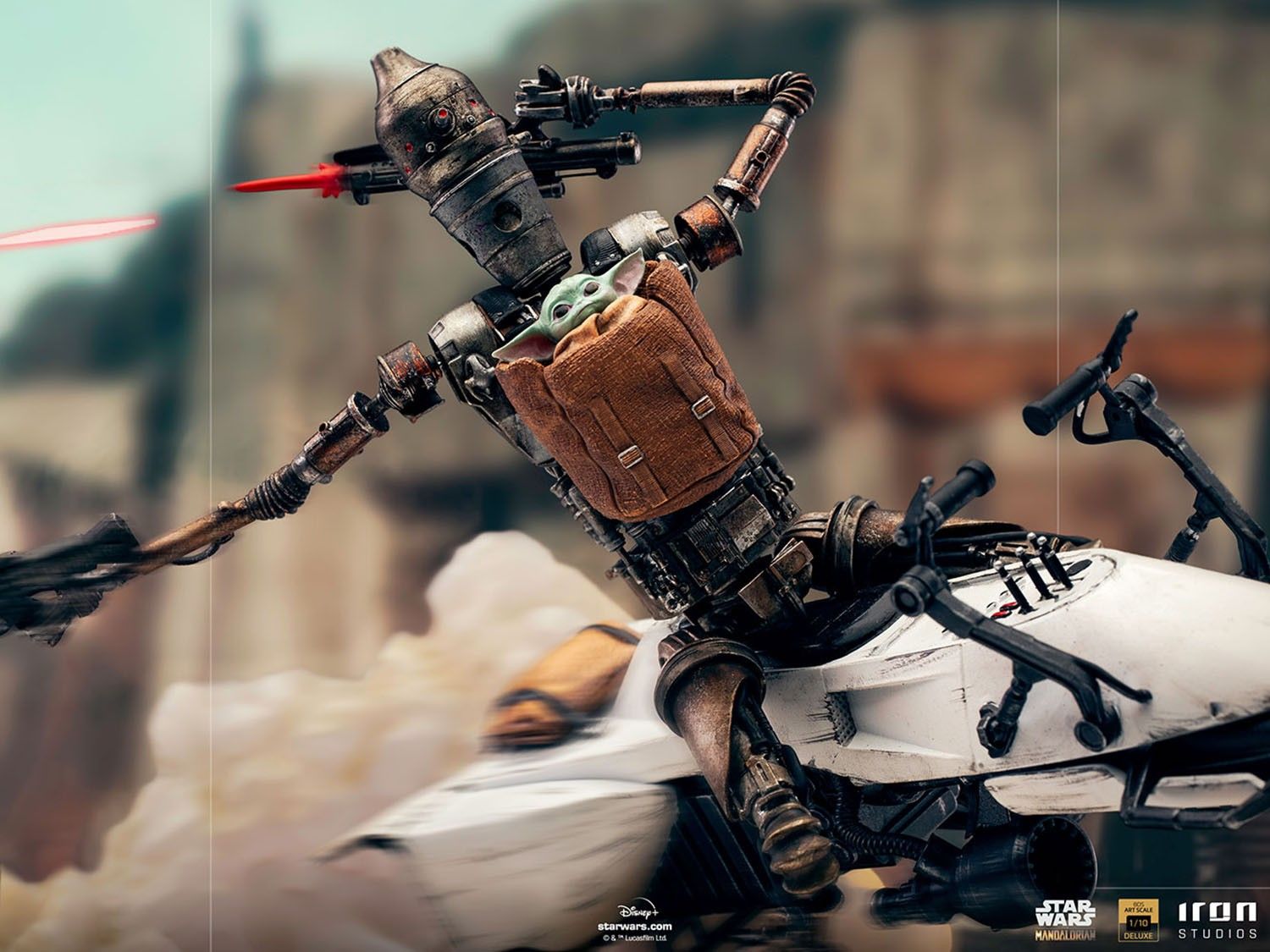 1500x1125 Star Wars IG 11 And The Child Deluxe 1:10 Scale Statue By Iron Studios
