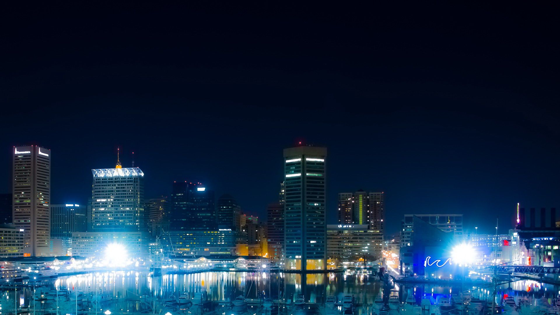 1920x1080 Baltimore Inner Harbor Nights