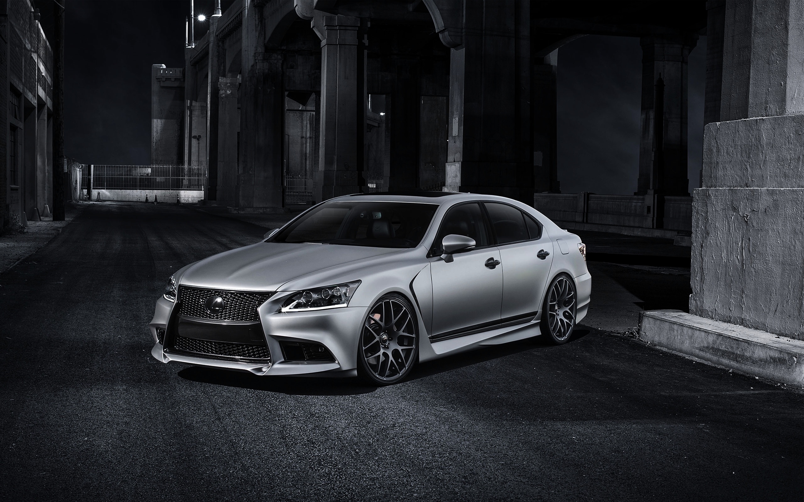 2560x1600 Wallpaper Auto, Night, Tuning, Lexus, The Hood, Lane, F Sport, LS 460 For Mobile And Desktop, Section Lexus, Resolution 2560x1600