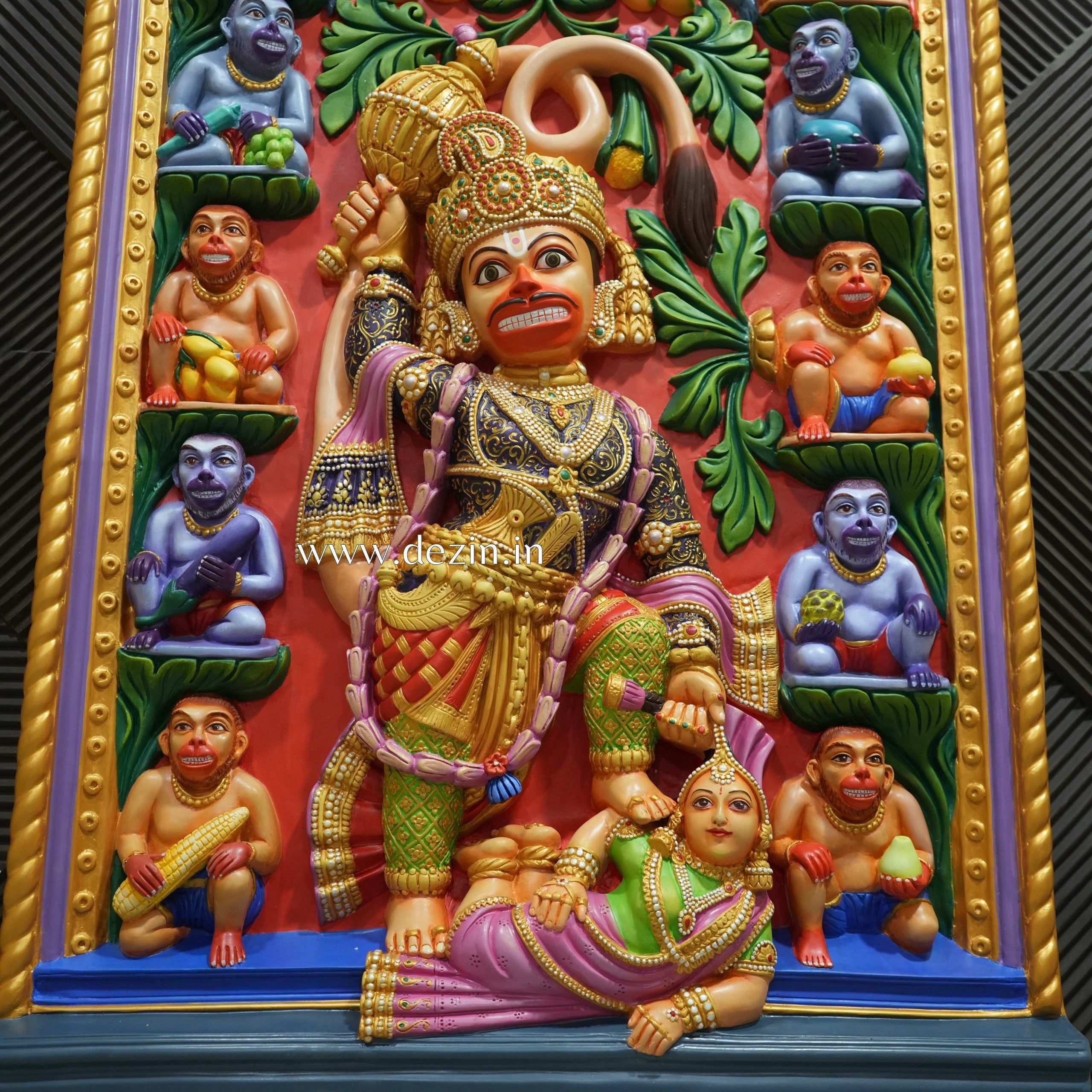 2560x2560 Kashtabhanjan Hanuman Wall Mural.5ft Powerful Sarangpur Hanuman