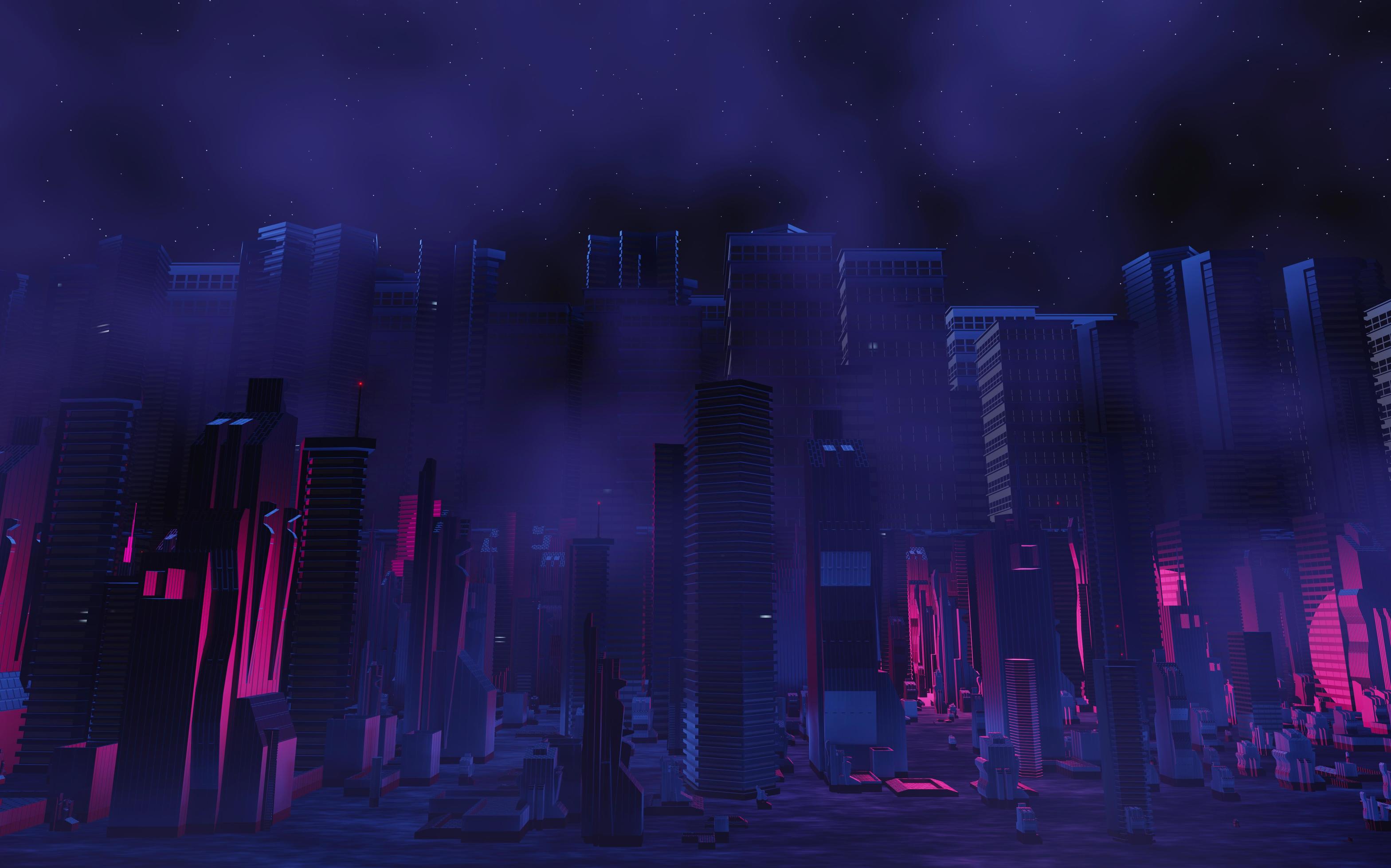 3137x1960 3D Render Of Cyber Punk Night City Landscape Concept. Light Glowing On Dark Scene. Night Life. Technology Network For 5g. Beyond Generation And Futuristic Of Sci Fi Capital City And Building Scene. 8815484