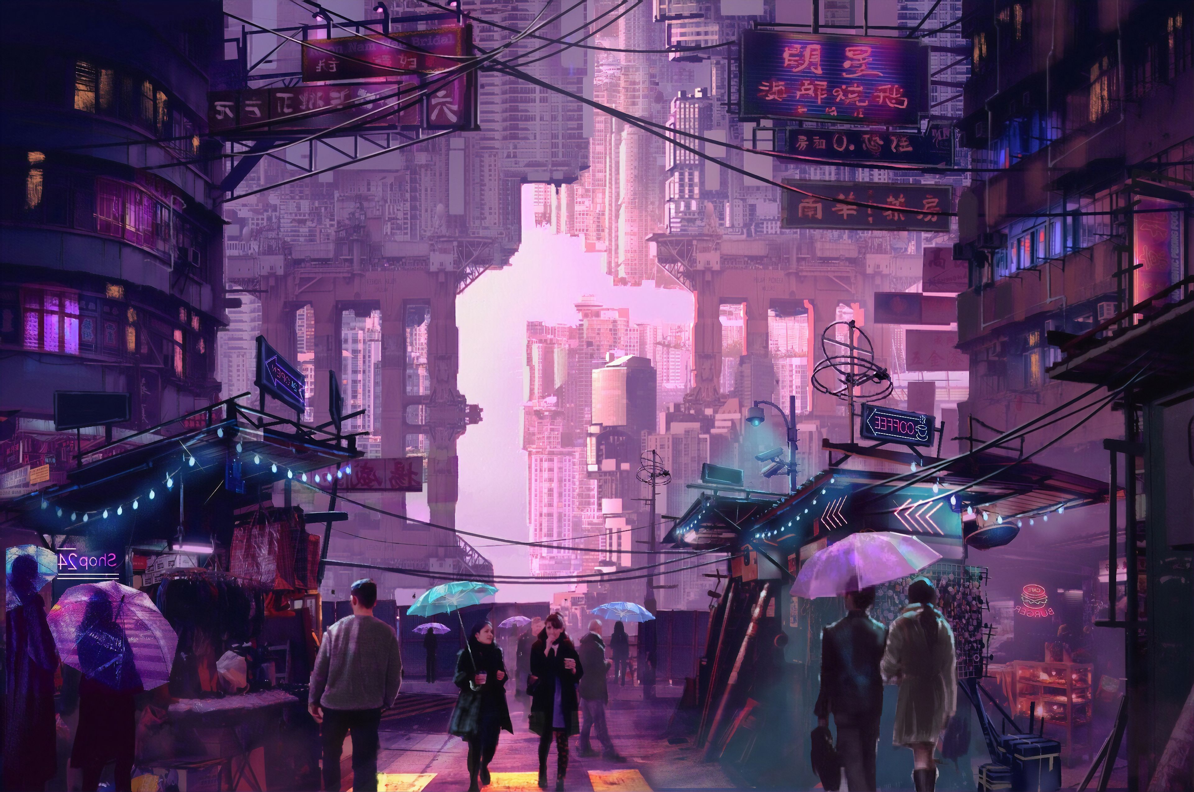 3840x2548 Neo Kong City Wallpaper, HD Artist Wallpaper, 4k Wallpaper, Image, Background, Photos and Picture