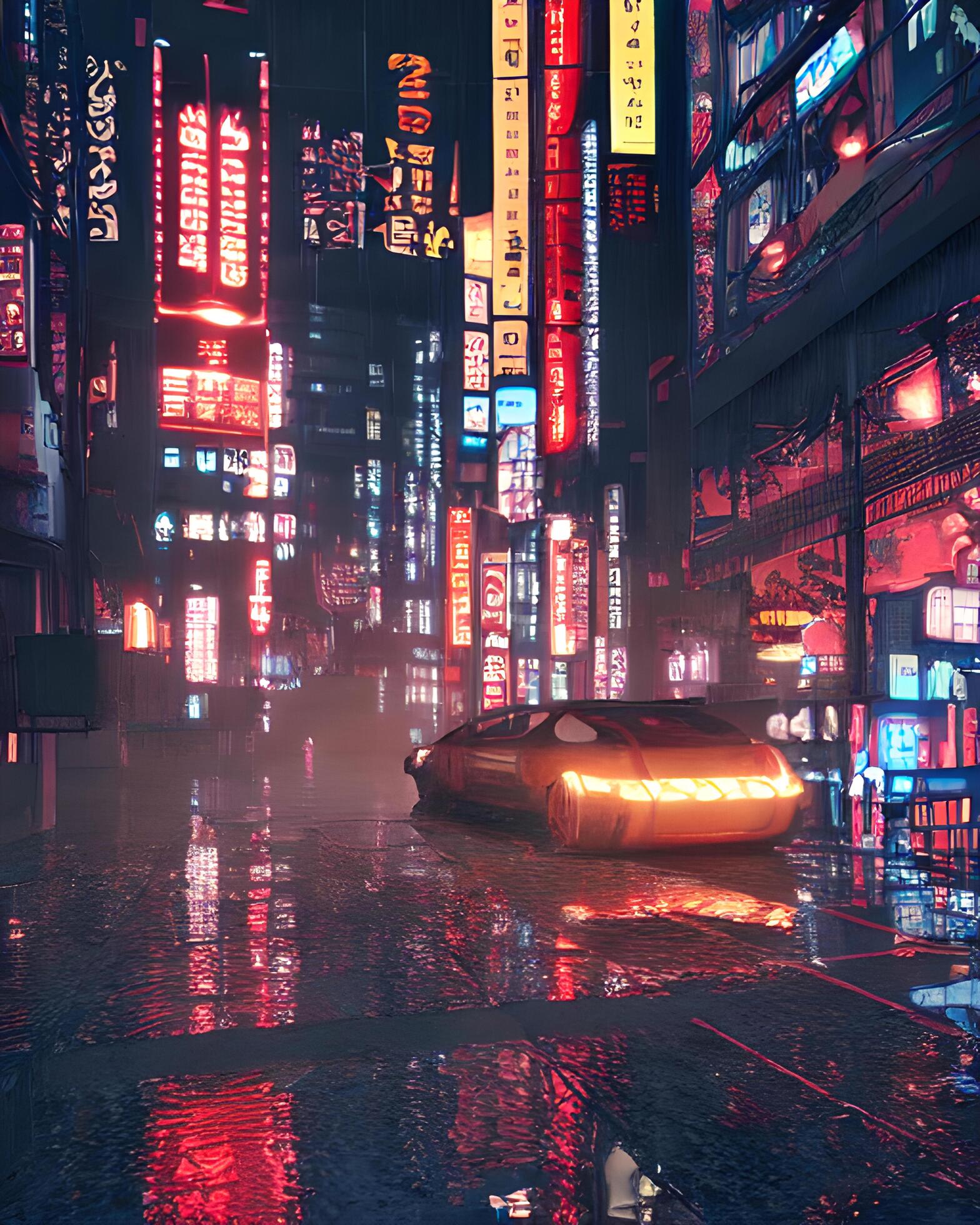 1568x1960 tokyo city night cyber punk background neon