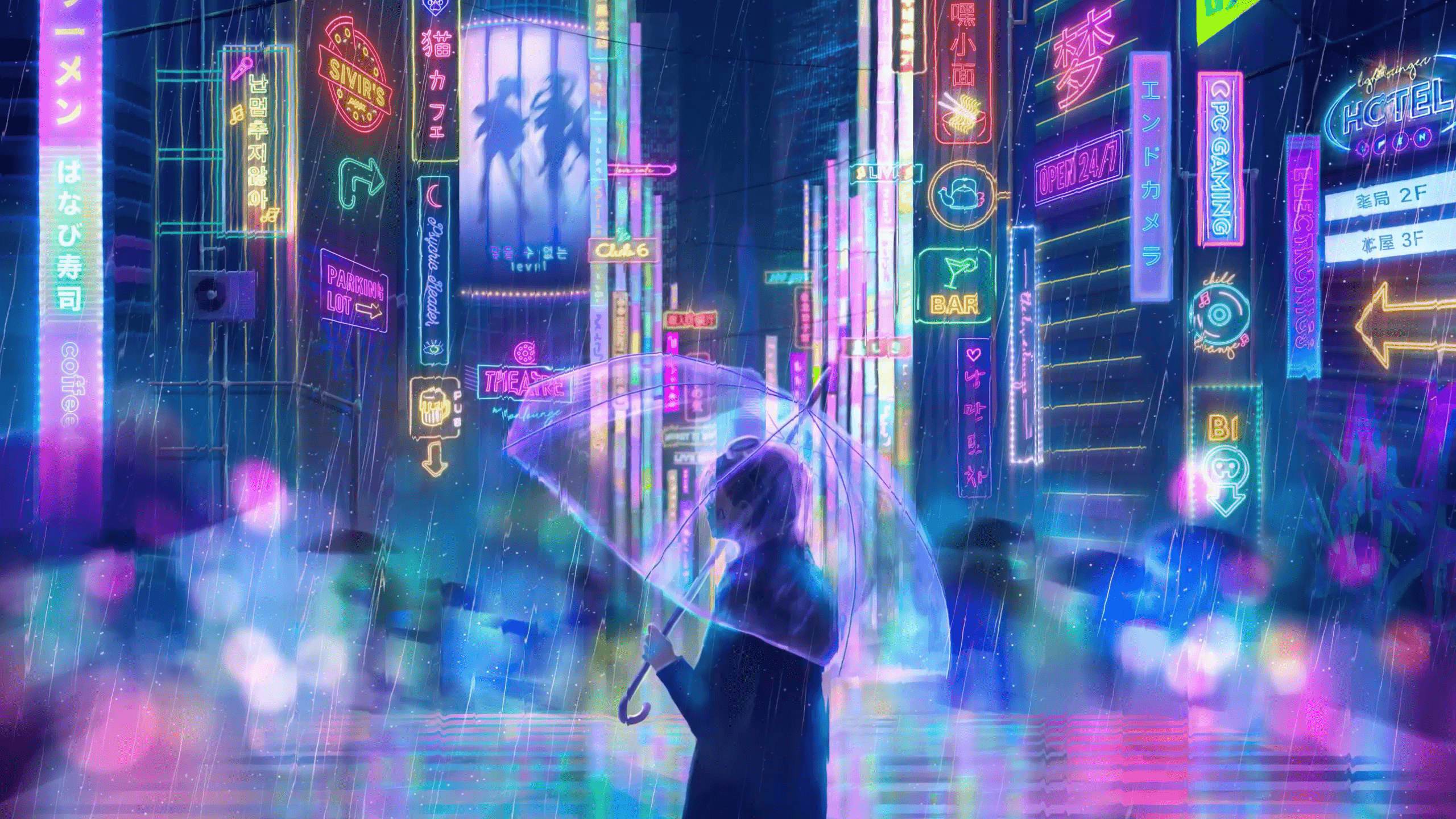 2560x1440 Punk City Live Wallpaper
