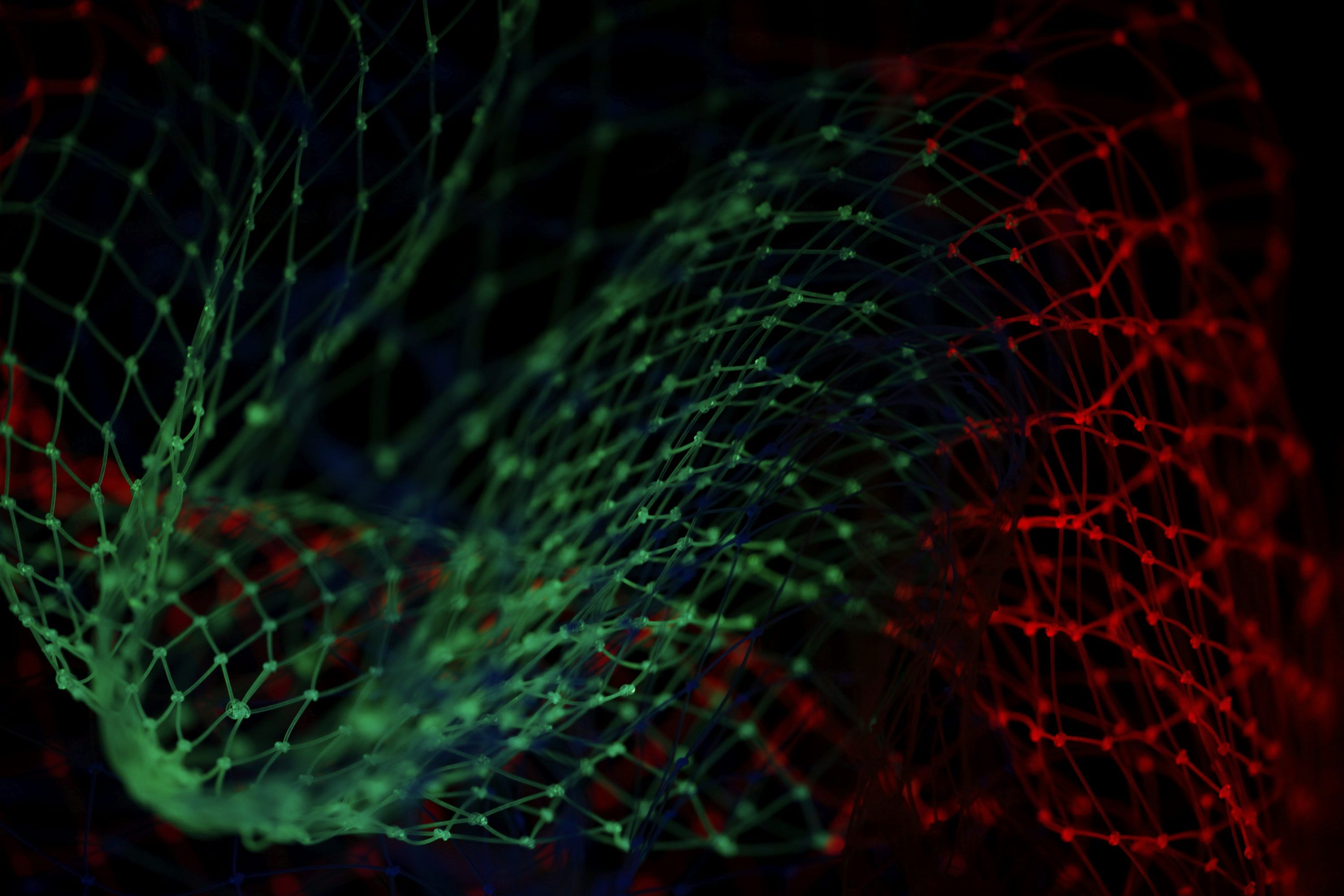 3000x2000 Green and red light wallpaper photo