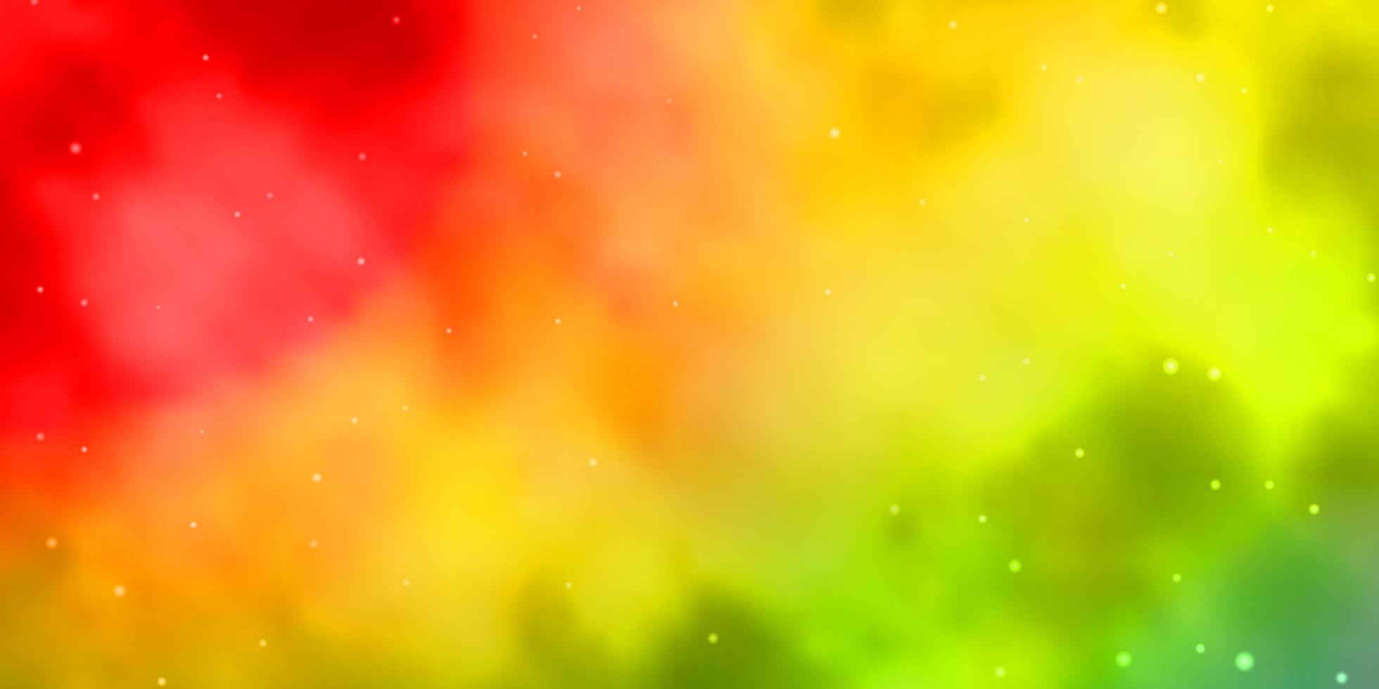 1960x980 Light Green, Red vector background with colorful stars