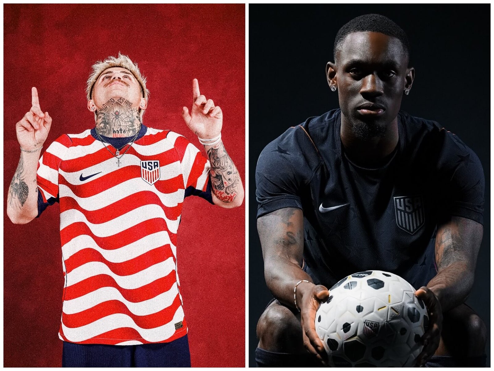 1600x1200 USA unveils 2026 World Cup kits, featuring waving flag and metallic star imagery