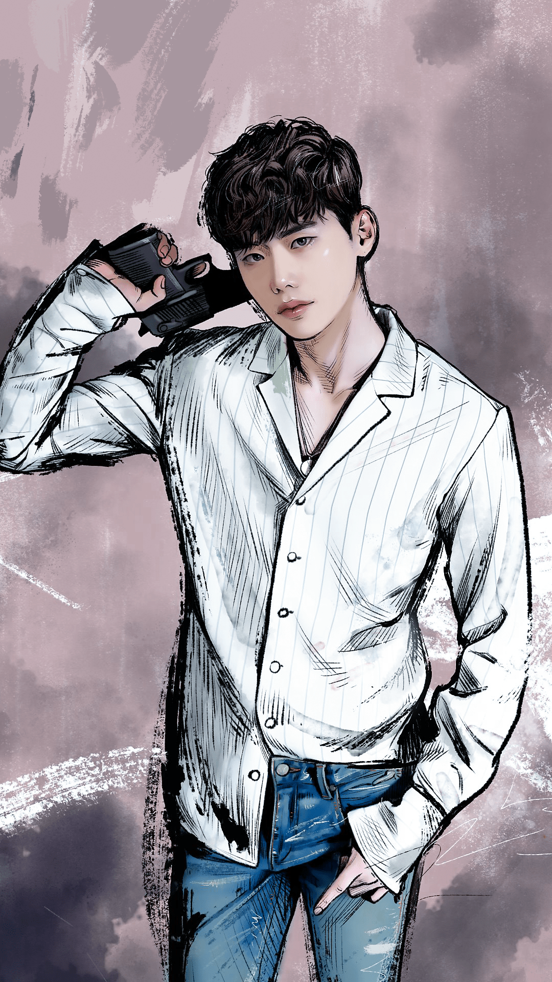 1080x1920 Kang Chul (Lee Jong Suk) Webtoon W Wallpaper