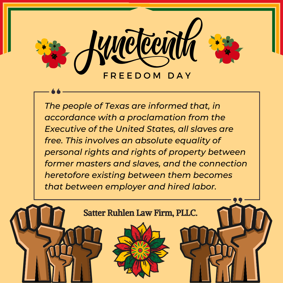 1080x1080 Happy Juneteenth! Ruhlen Law Firm, PLLC