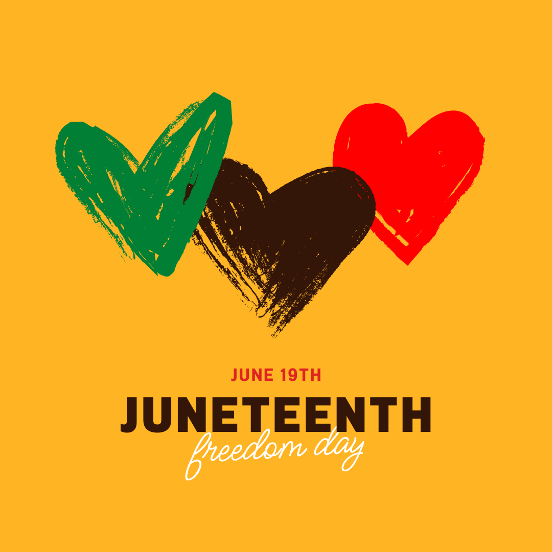 1080x1080 Happy Juneteenth. UPP Creative Media