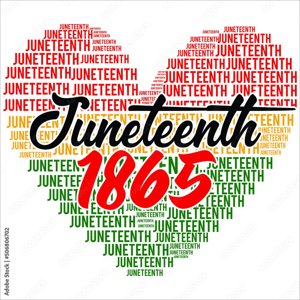 1000x1000 Juneteenth Happy Juneteenth Independence Day shirt print template typography design for vector file. Stock Vector