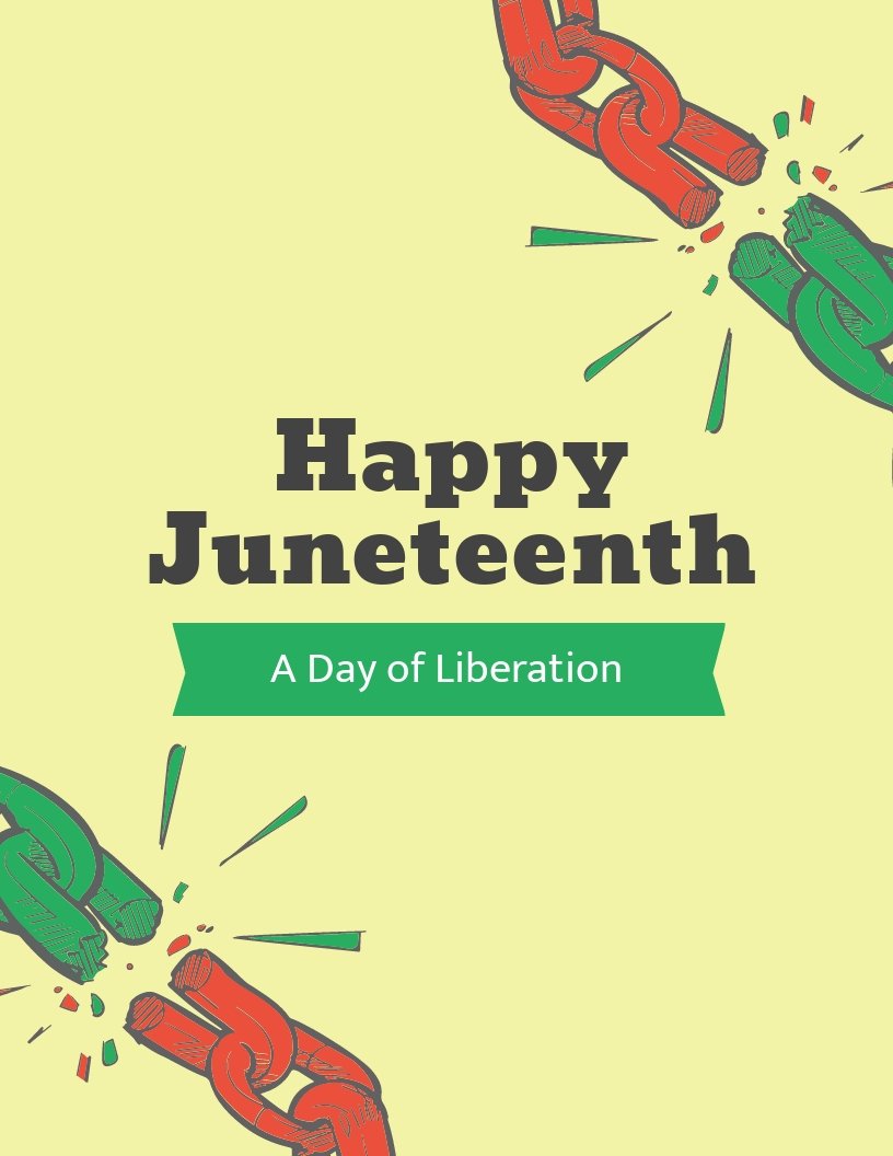 816x1056 Happy Juneteenth Flyer Template in Word, Publisher, Google Docs, Pages