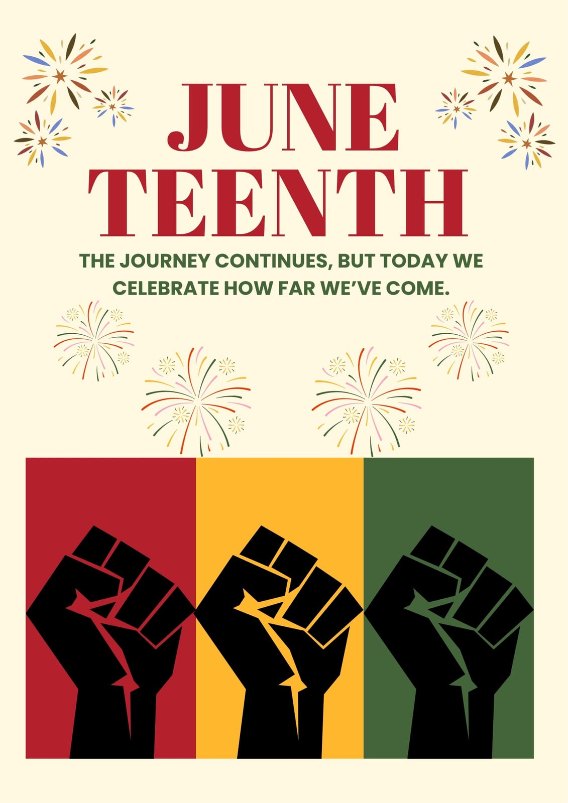 1131x1600 Free and customizable juneteenth templates