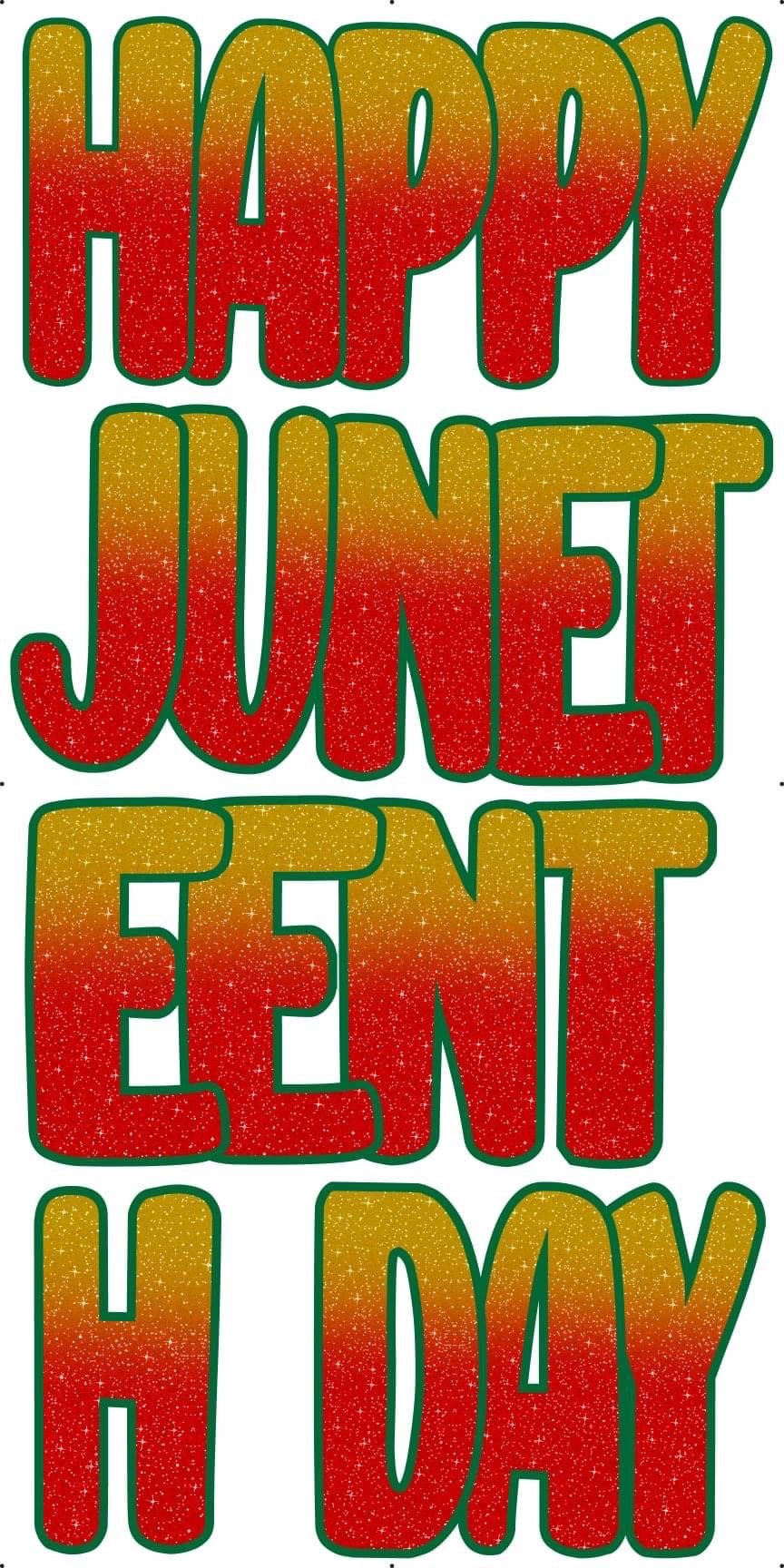 864x1728 Happy Juneteenth Day 4 Pc EZ Set