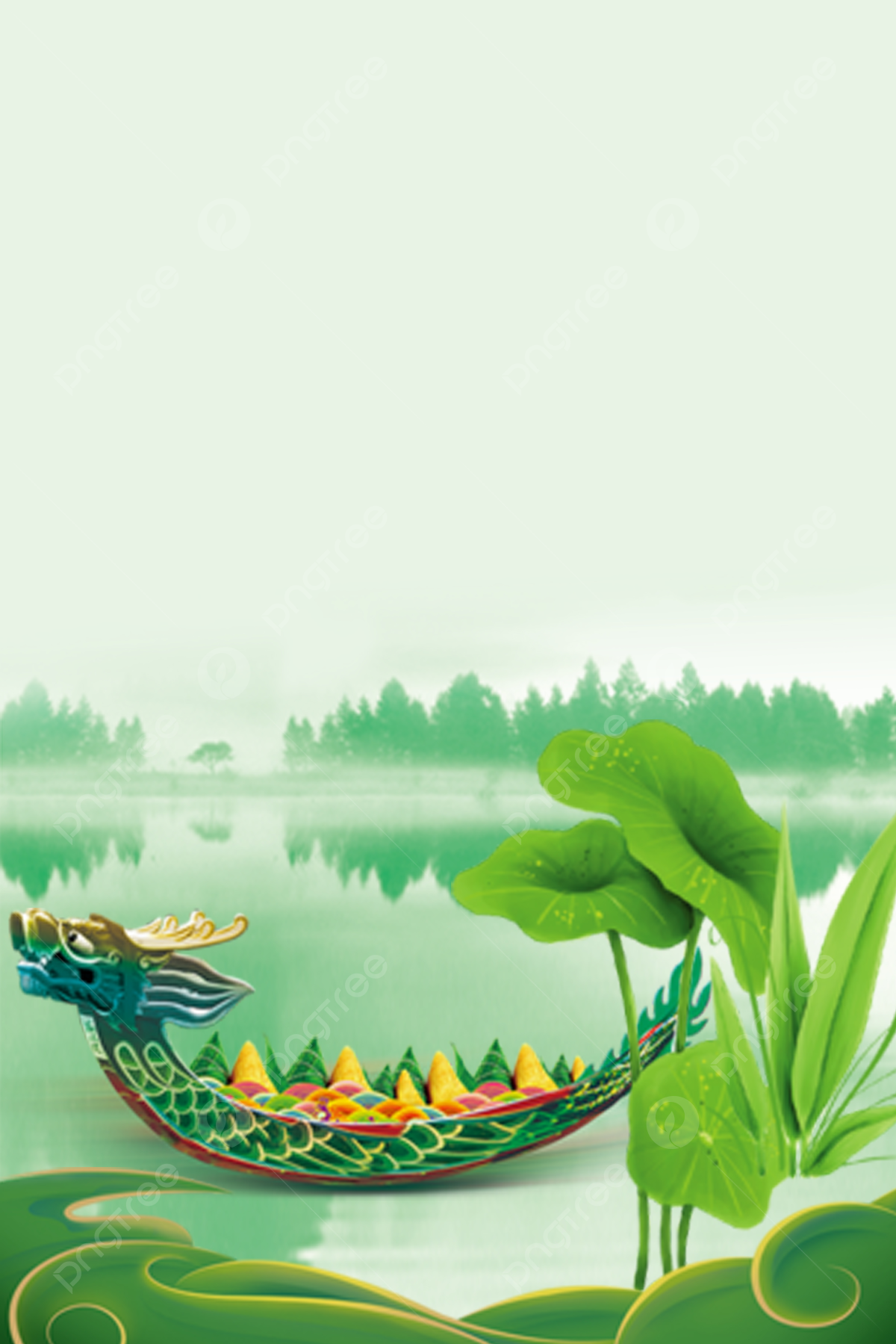 1200x1799 Dragon Boat Festival Dragon Boat Chinese Style Ink Wind Background Wallpaper Image For Free Download