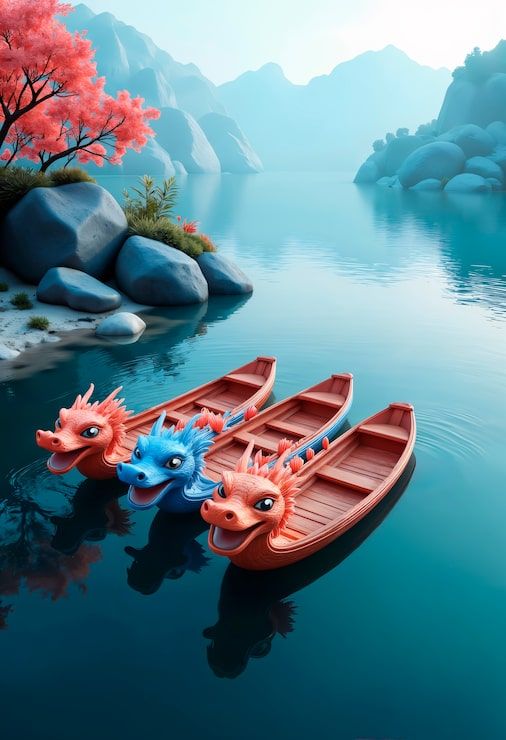 506x740 Dragon Boat Wallpaper Photo Free High Quality Picture