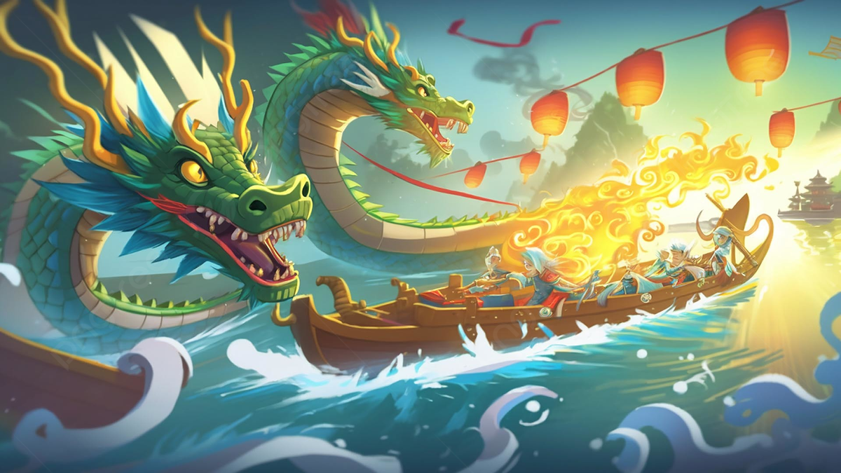 1200x675 Dragon Boat Festival Lantern Boat Waves, Dragon Boat Festival, Holiday, Festival Background Image And Wallpaper for Free Download
