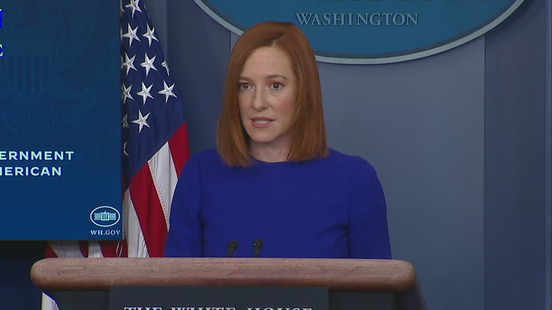 1920x1080 White House Press Secretary Jen Psaki holds first press briefing