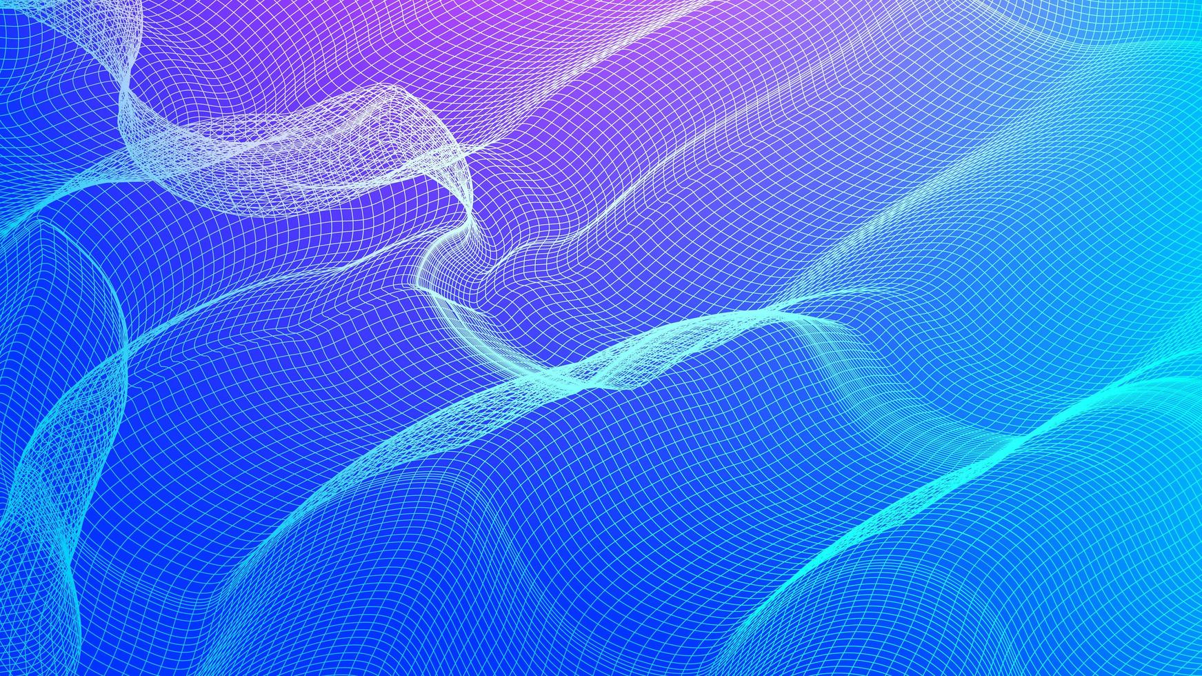 1743x980 Light Blue Digital Sound wave background, Wavy Particle Surface and earthquake Wave concept design