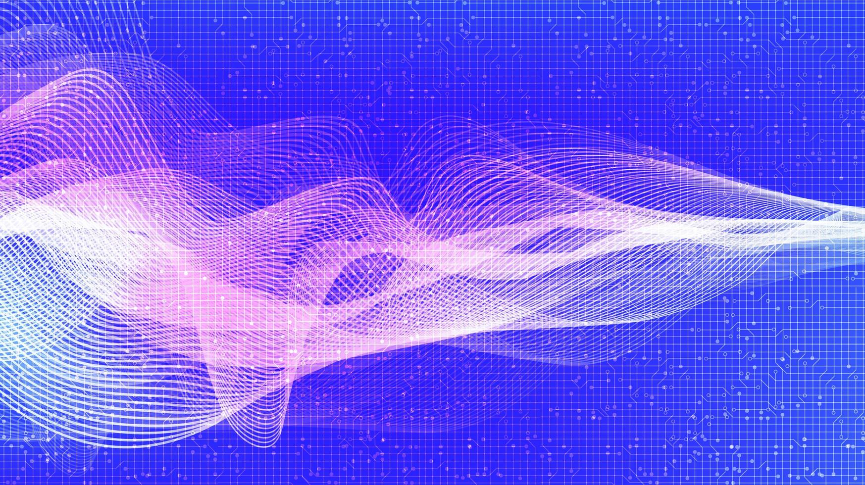 1747x980 Light Violet Digital Sound Wave and earthquake wave concept, design for music studio and science