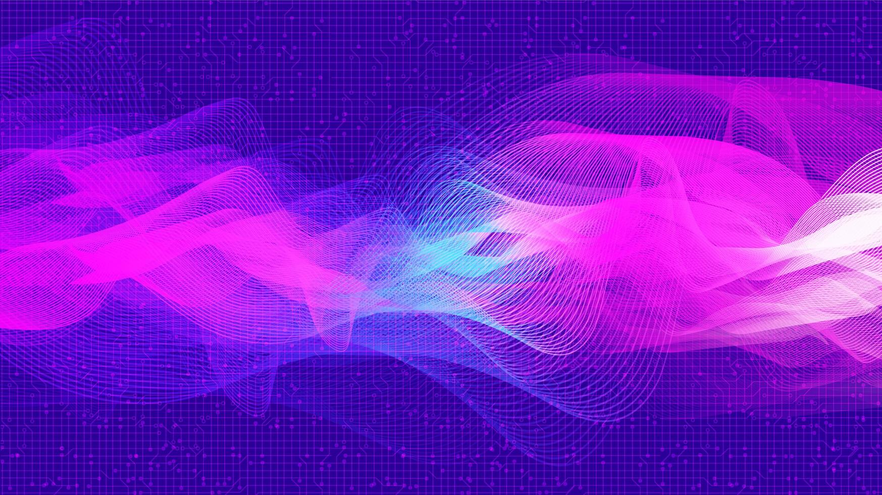 1747x980 Violet Digital Sound Wave and earthquake wave concept design for music studio and science