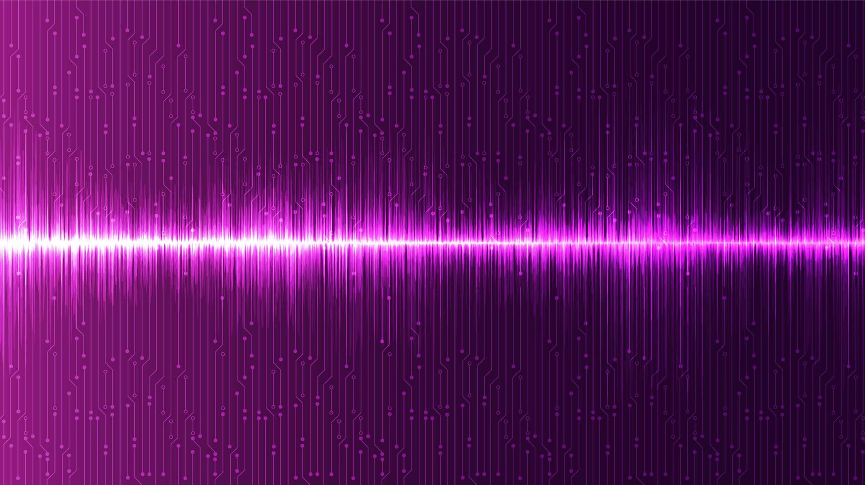 1747x980 Ultra Violet Digital Sound Wave Background, technology and earthquake wave diagram concept, design for music studio and science, Vector Illustration