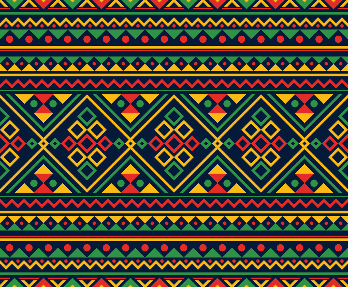 1136x936 Pan African Color In Tribal Seamless Pattern Background Vector Art & Graphics