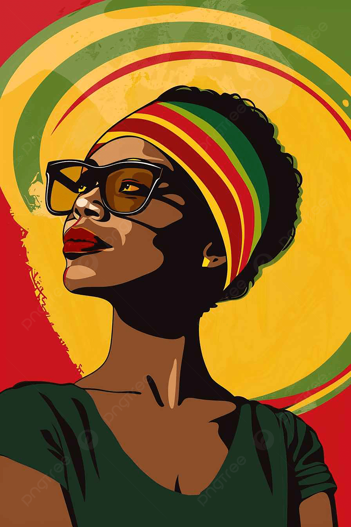 1200x1800 Beautiful Juneteenth Freedom Day Poster Africanamerican Woman With Pan African Flag Holiday Background Wallpaper Image For Free Download