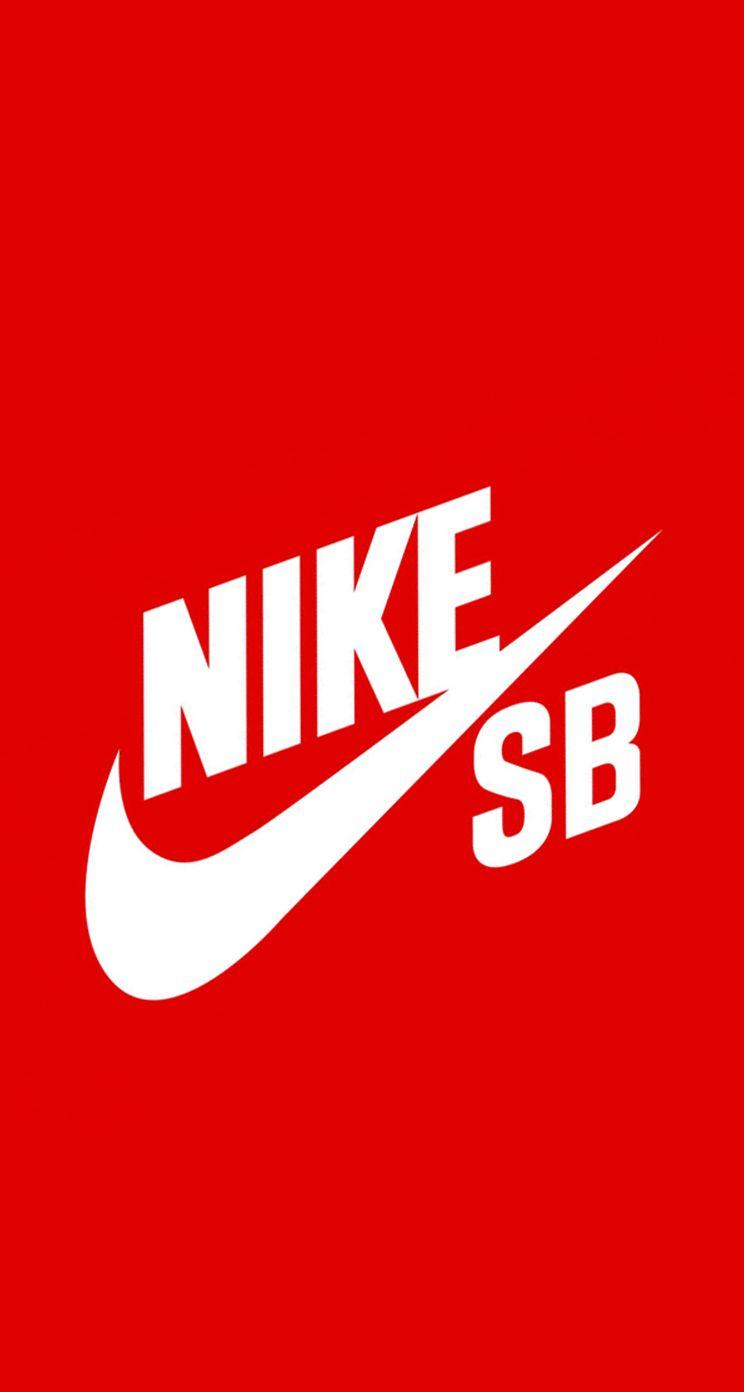 nike logo in red