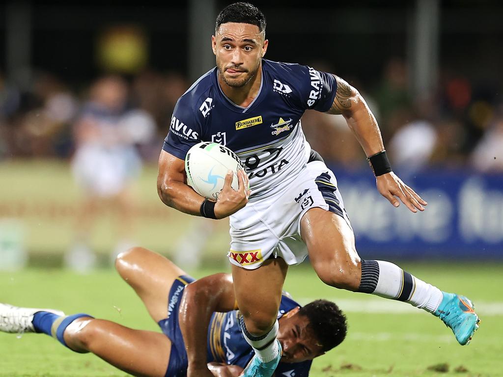 1024x768 NRL 2022. North Queensland Cowboys centre Valentine Holmes might just have found his calling in the centres