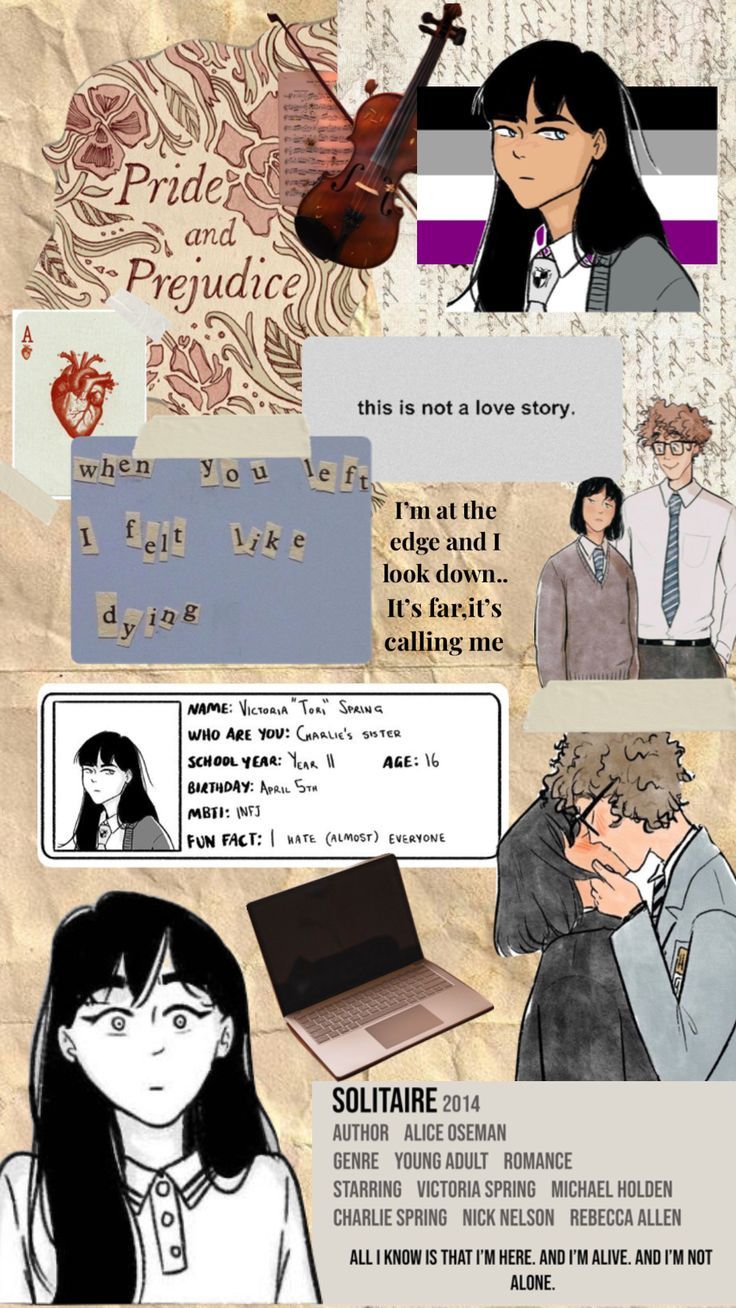 736x1308 Check out beesmae_'s Shuffles #torispring #heartstopper #aliceoseman #solitairebook #nickandcharlie. Tori spring aesthetic wallpaper, Solitaire book