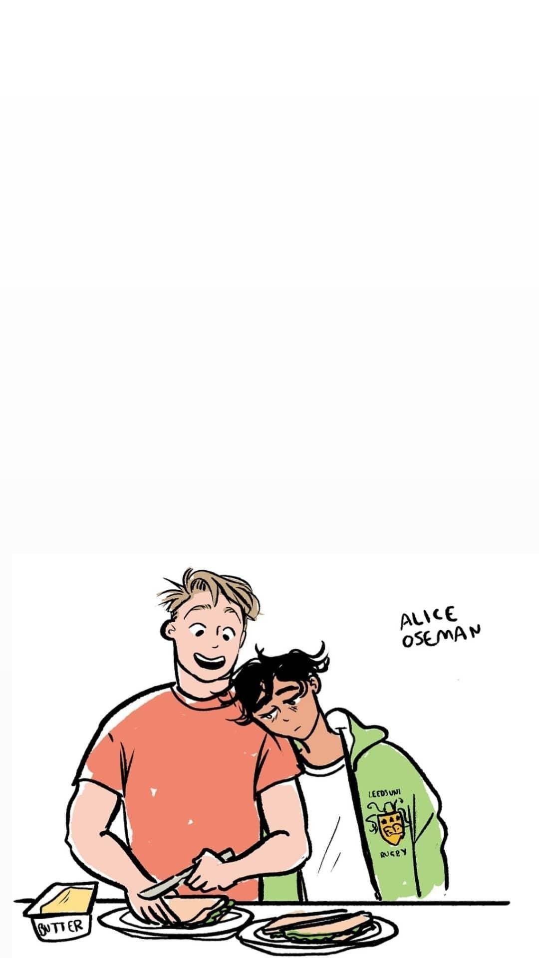1080x1920 Download Heartstopper Breakfast Couple Wallpaper