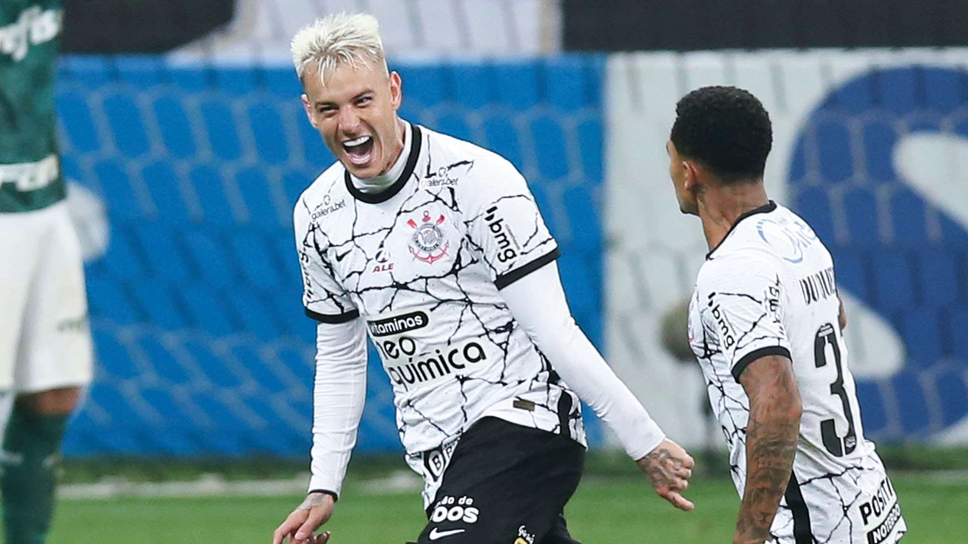 1920x1080 Róger Guedes: dois gols e comemoração 100% Corinthians contra o Palmeiras. Goal.com Brasil