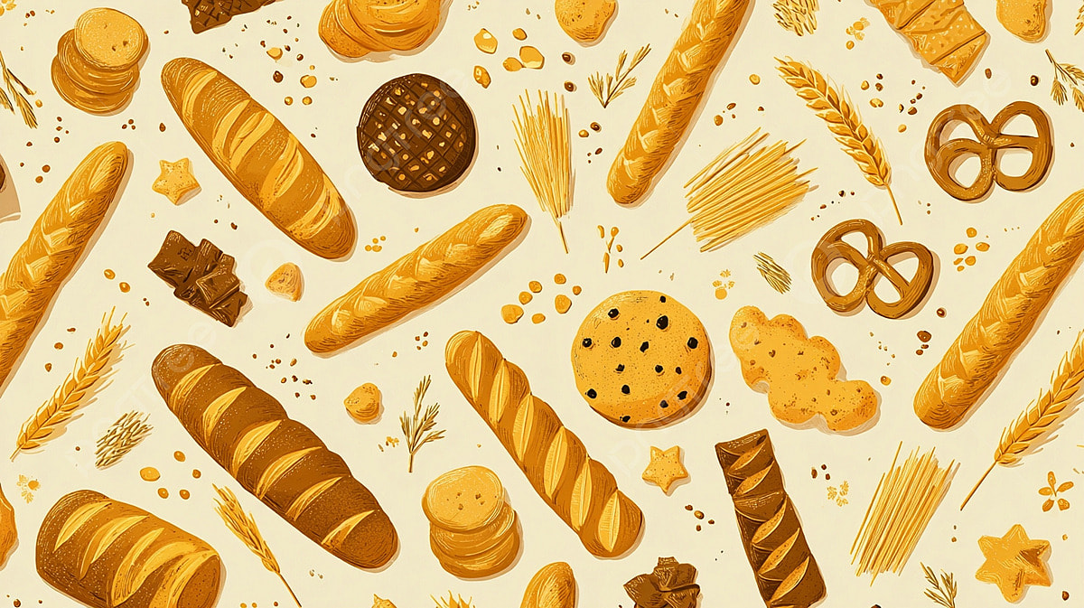 1200x673 Fond Modèle Sans Couture Avec Pain Et Boulangerie, Pain, Boulangerie, Nourriture Image de Fond Pour le Téléchargement Gratuit