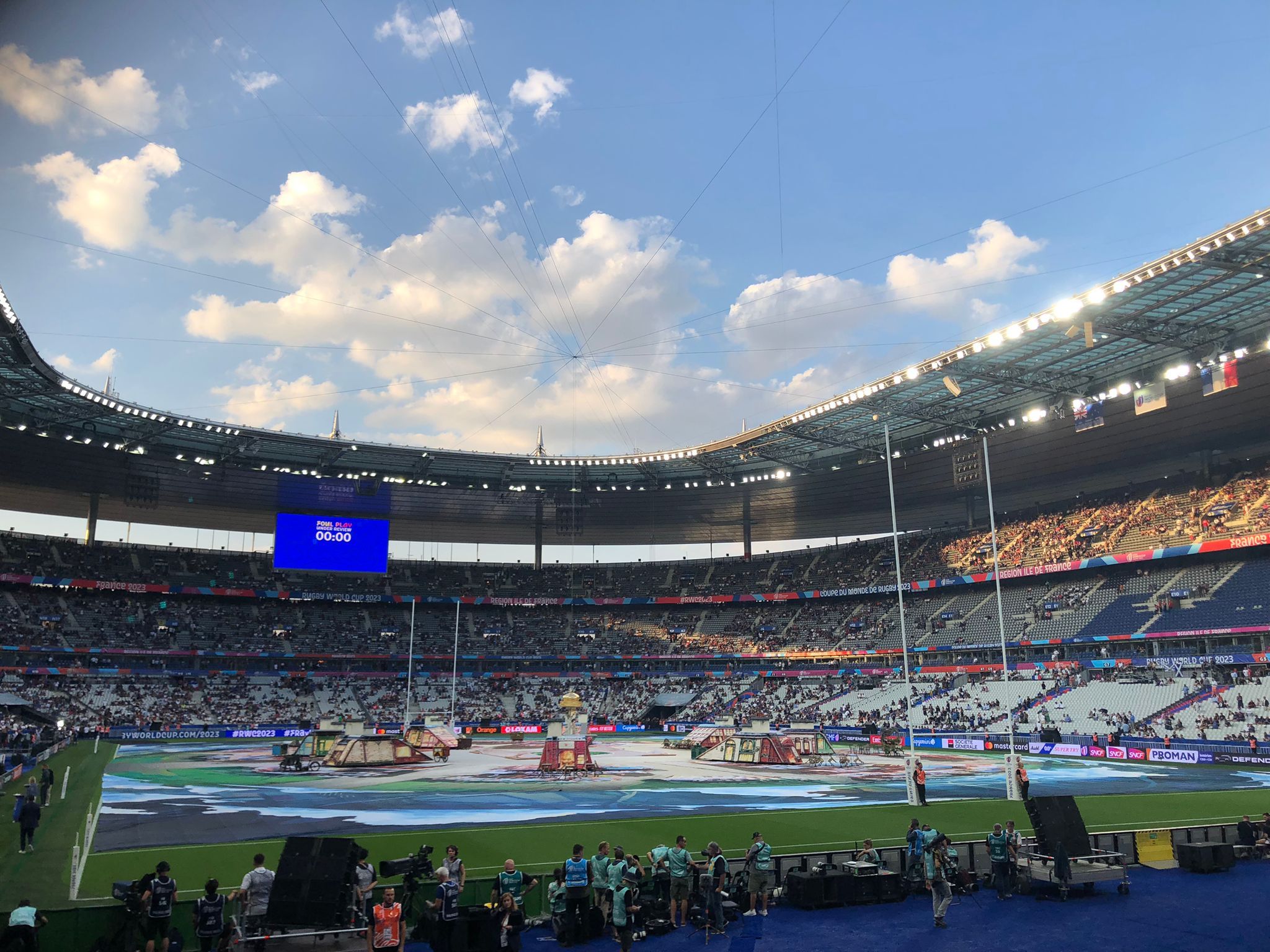 2048x1536 Rugby World Cup 2023: France v All Blacks Tower 'built' inside Stade de France