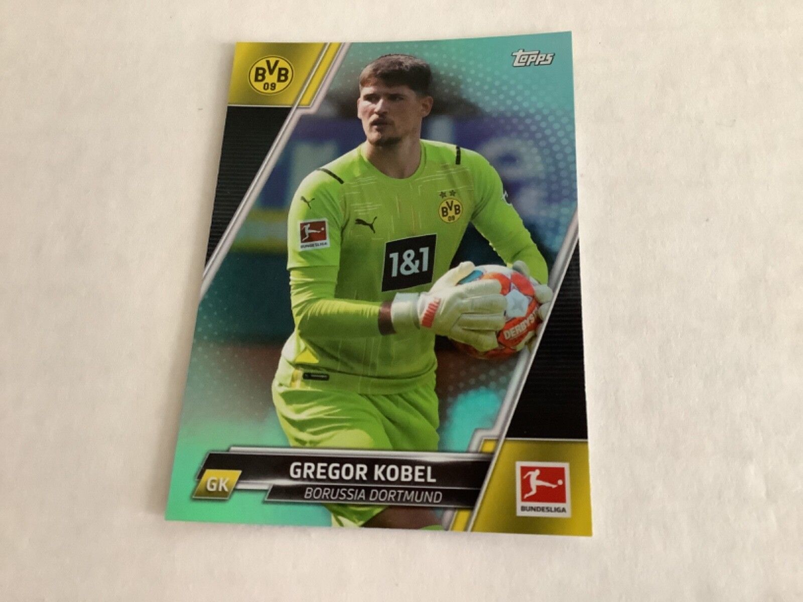 1600x1200 2021 22 Topps Bundesliga GREGOR KOBEL Aqua Foil Parallel /199