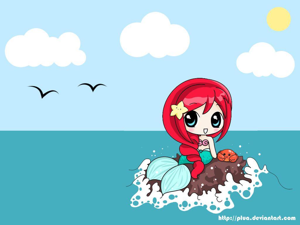 1024x768 Cute Ariel Wallpaper