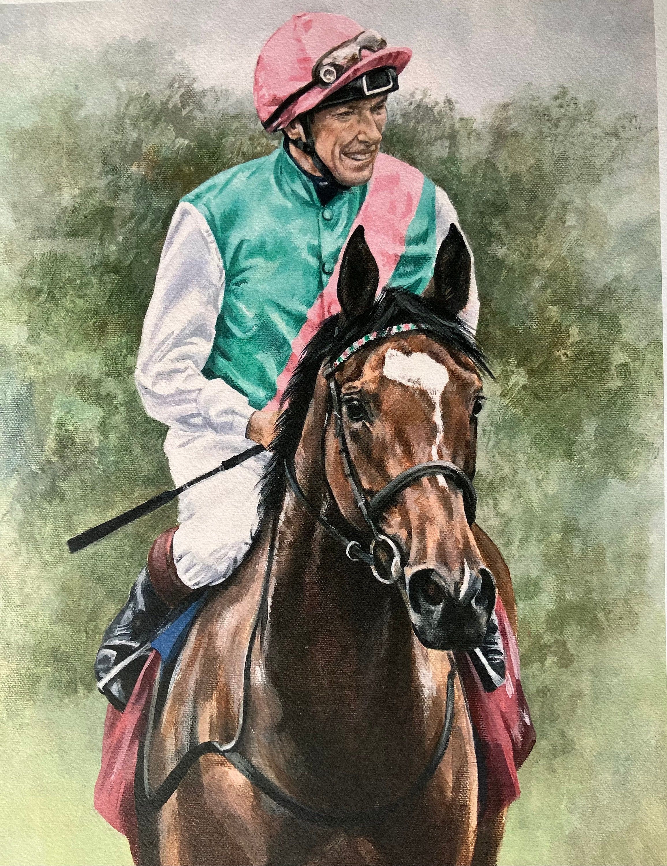 2311x3000 Horse Racing Art Print. Enable and Frankie Dettori