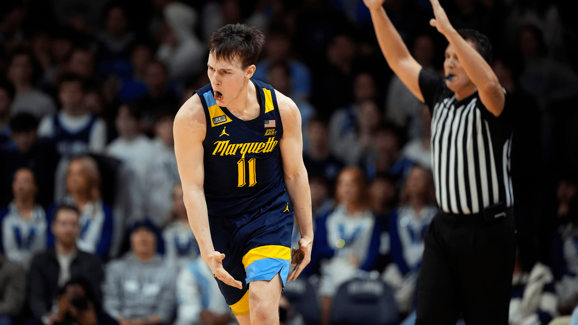 1920x1080 Tyler Kolek Scores Career Best 32 Points To Lead No. 9 Marquette Past Villanova 85 80