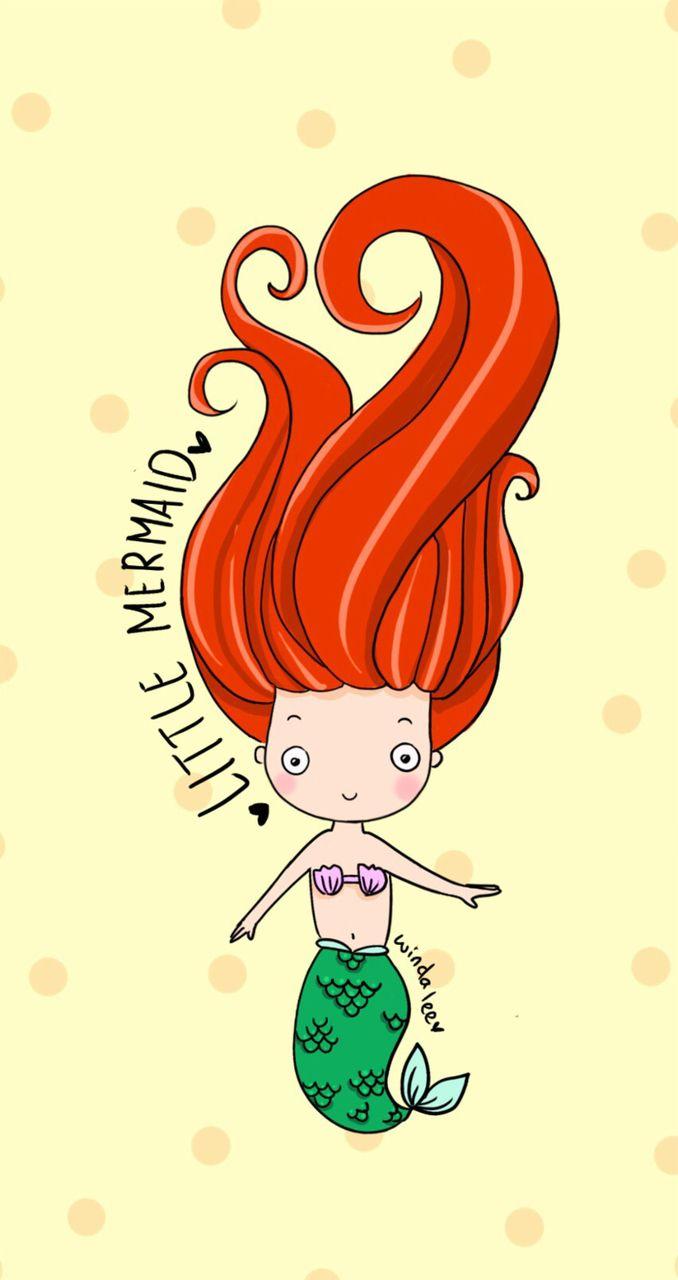 678x1280 Cute, Disney And Illustration iPhone 4 Mermaid