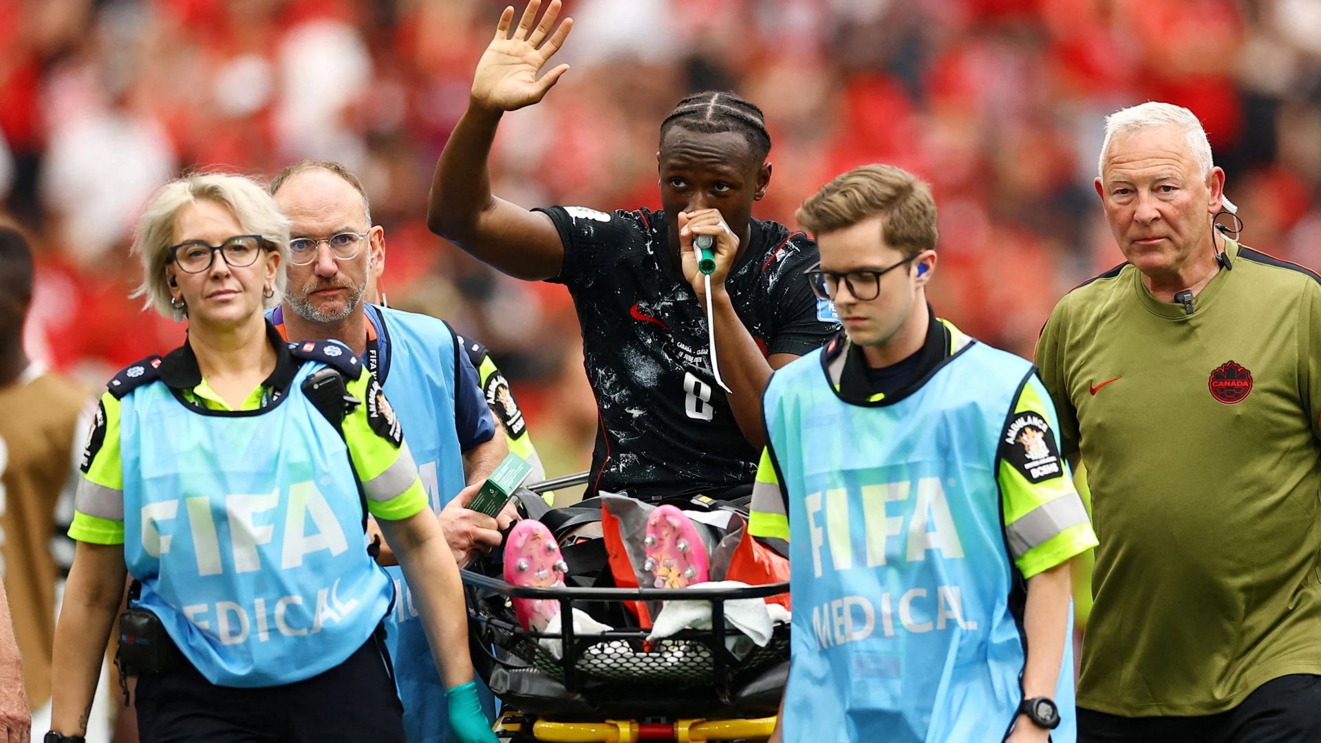 1920x1080 BBC forced to alter highlights after audible 'snap' of Ismael Kone's leg break included in Canada vs Qatar footage