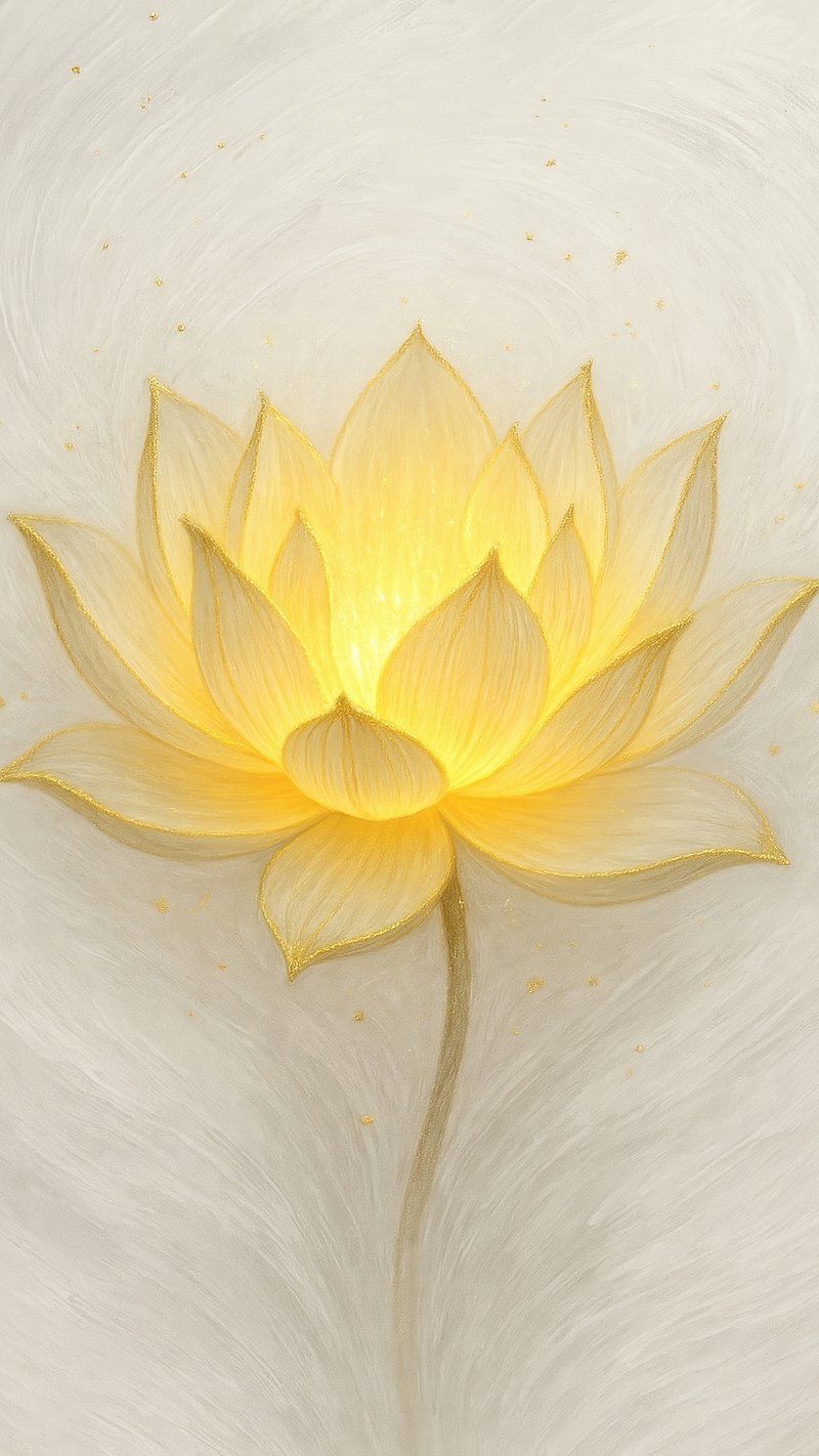 800x1422 Gold Lotus Flower Image Wallpaper