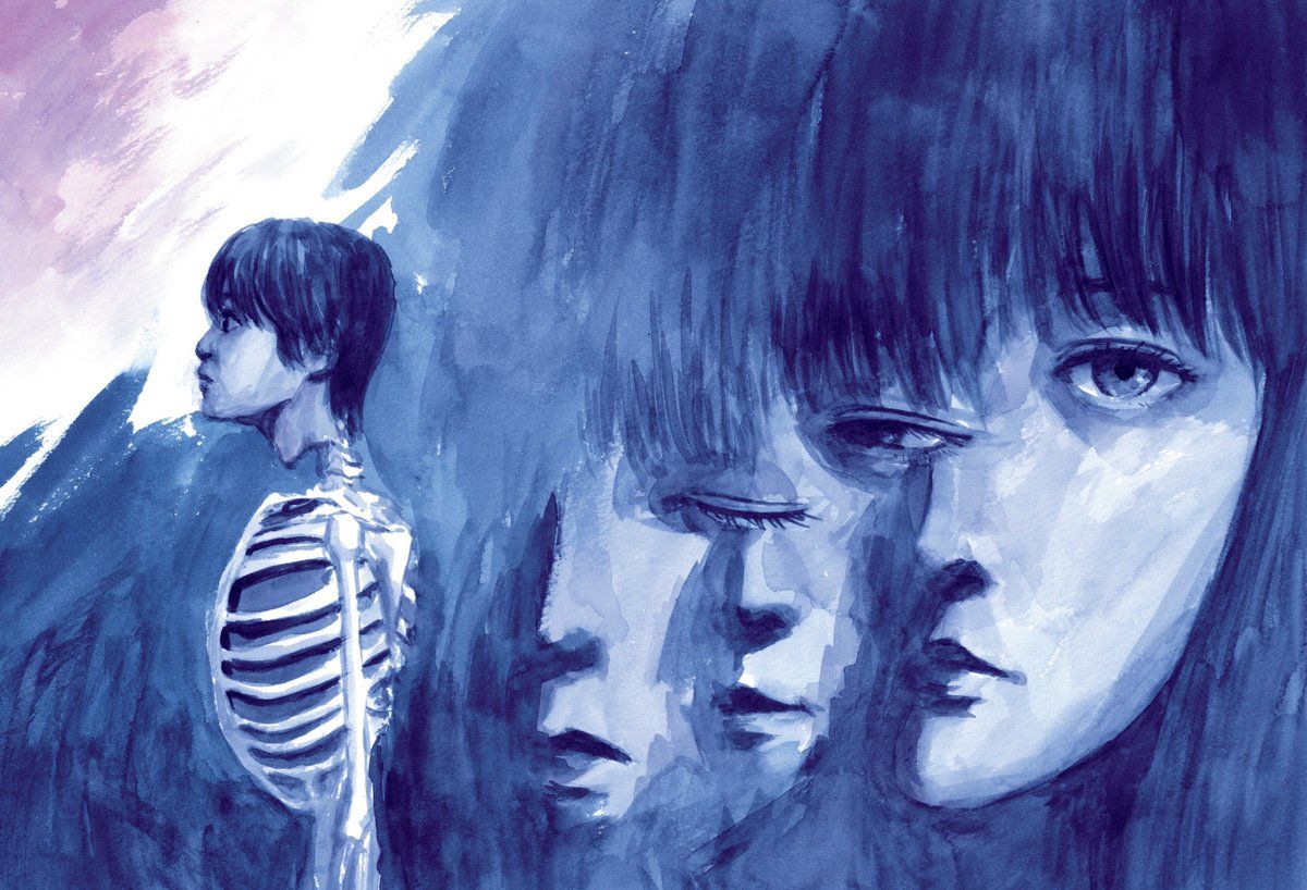 1200x818 BLOOD ON THE TRACKS” ch120 color illustration. Textless + HD Ver. #血の轍