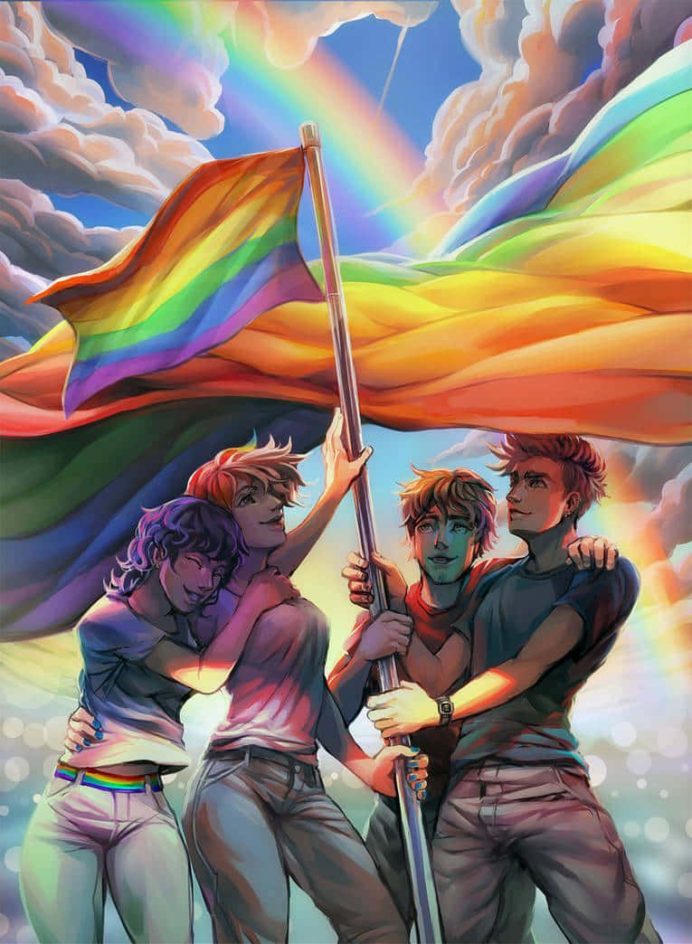 765x1044 Download Anime Raising Lgbt Flag Wallpaper
