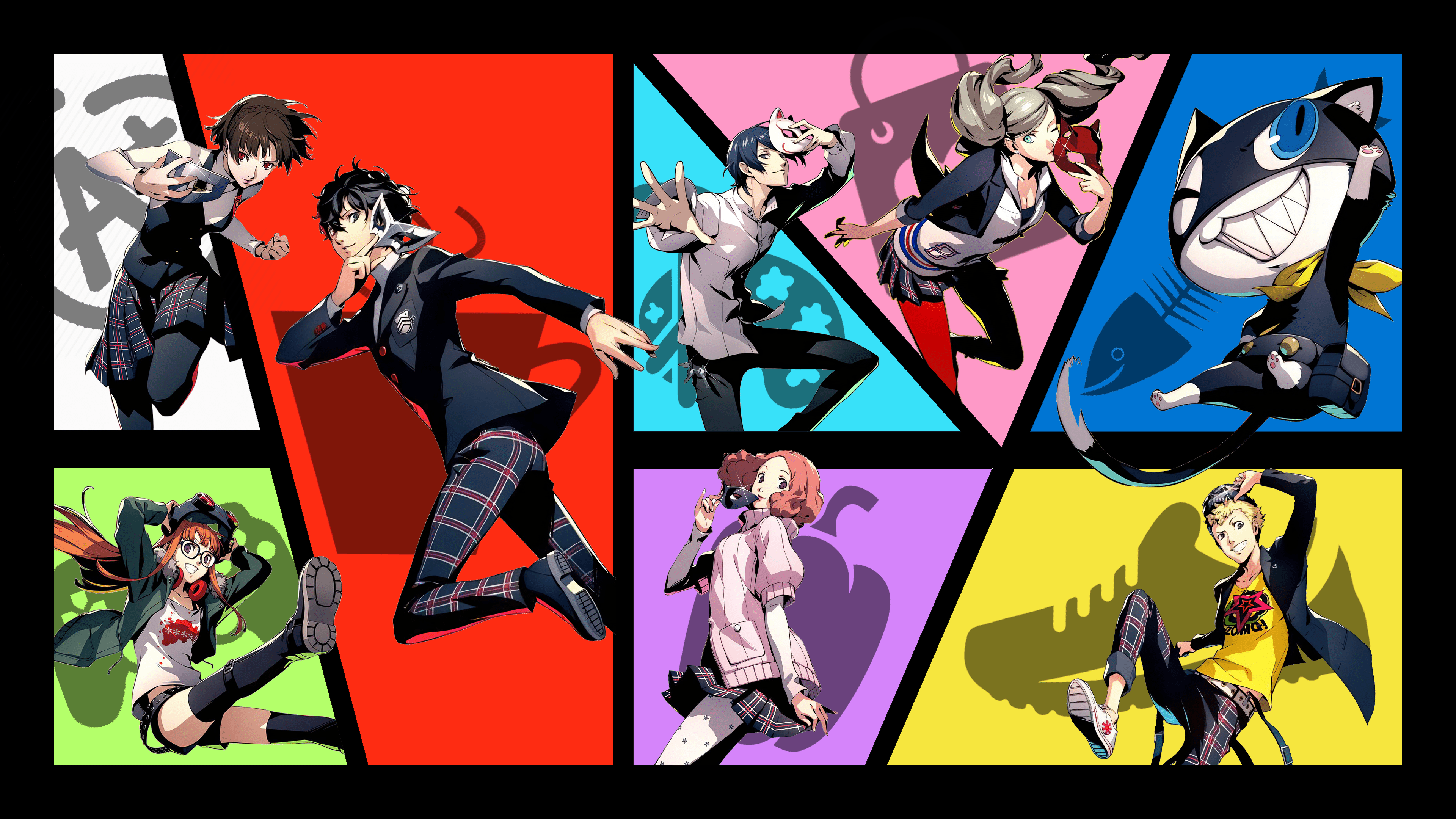 3840x2160 After seeing the full P5R renders for the Phantom Thieves, I decided to create a simple 4K wallpaper